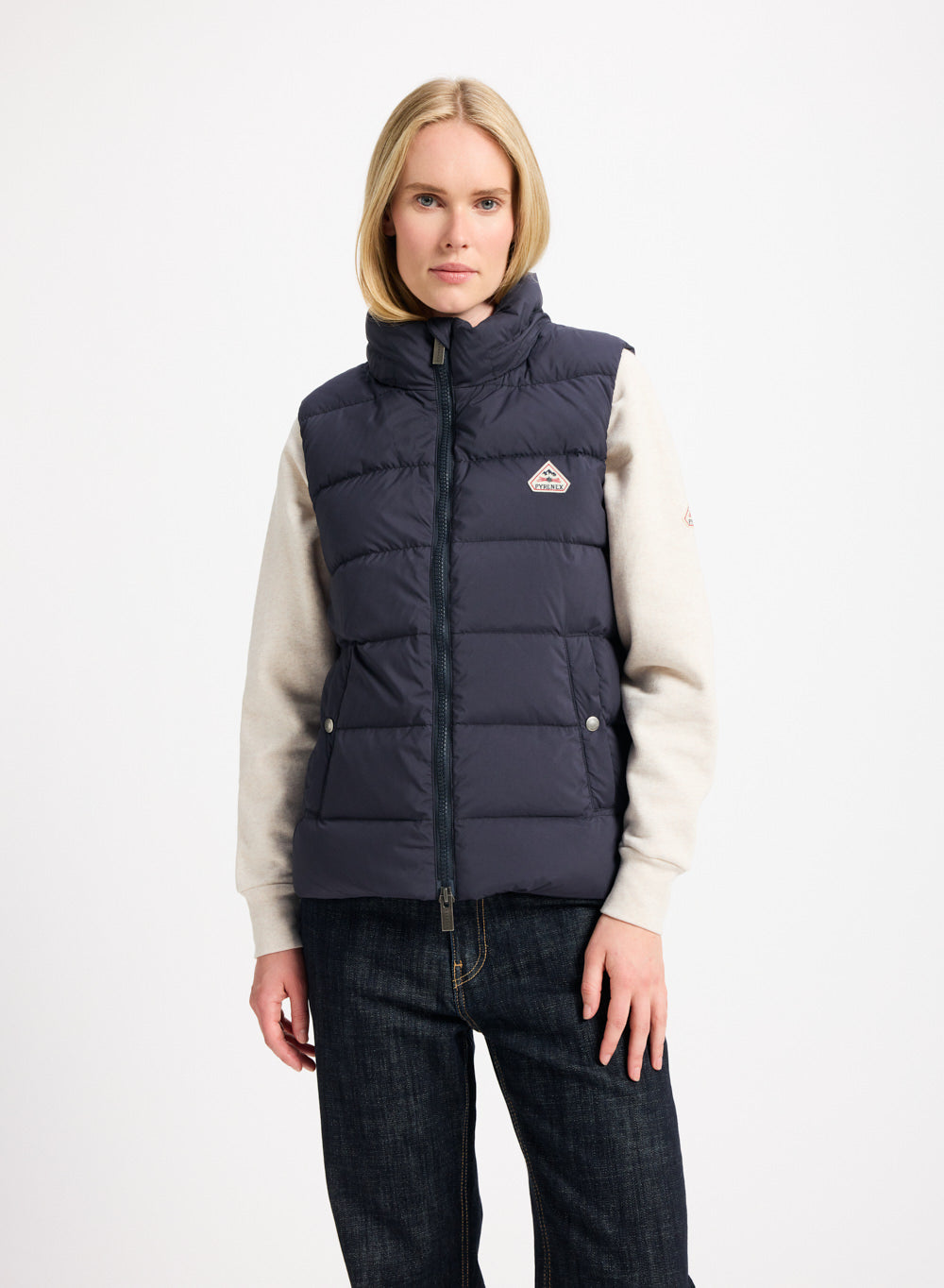 Doudoune sans-manches femme Pyrenex Spoutnic à capuche amovible bleu foncé-5