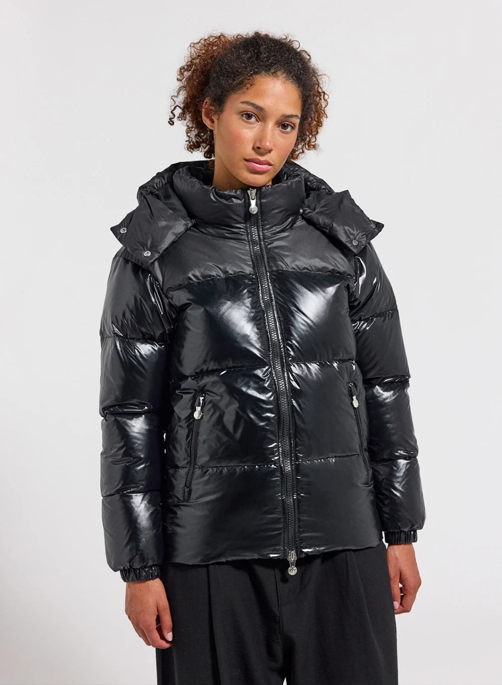 Doudoune brillante femme Lively noire