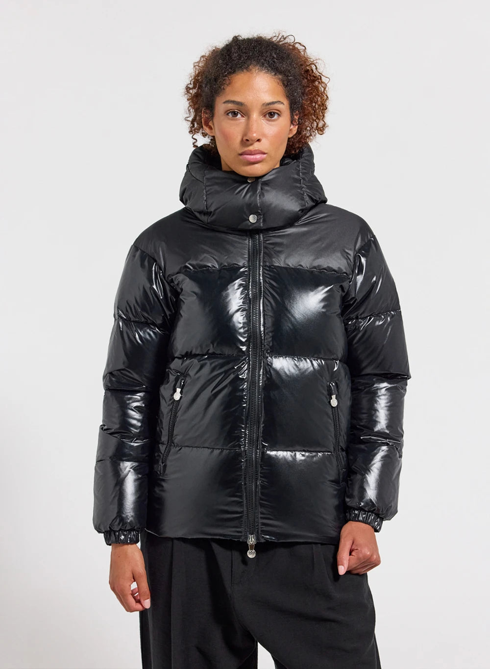 Doudoune brillante femme Lively noire