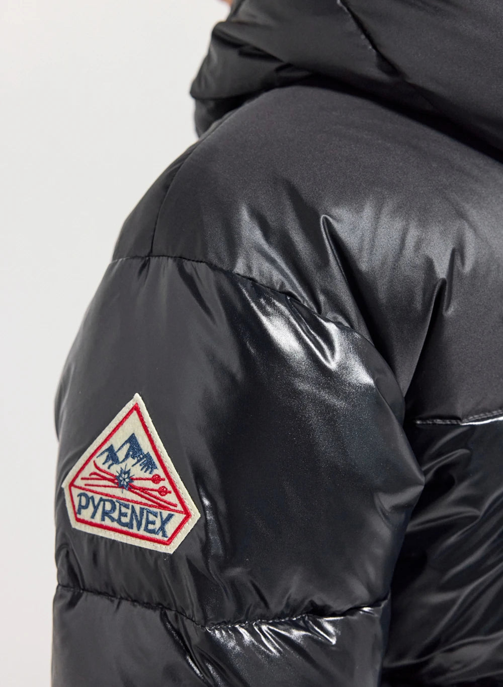 Lively women's shiny black down jacket-6
