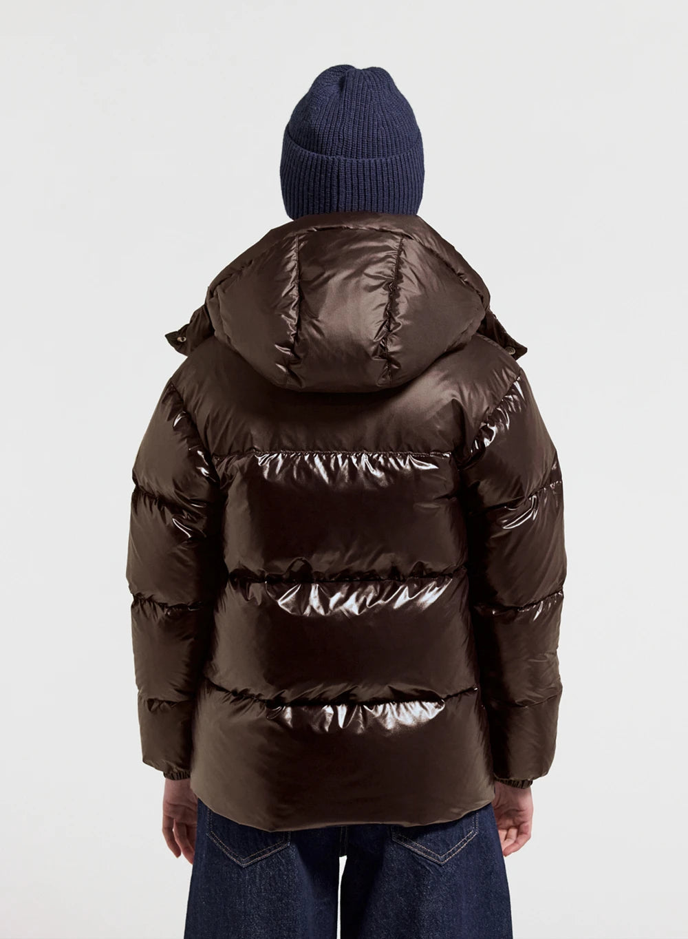Doudoune brillante femme Lively marron