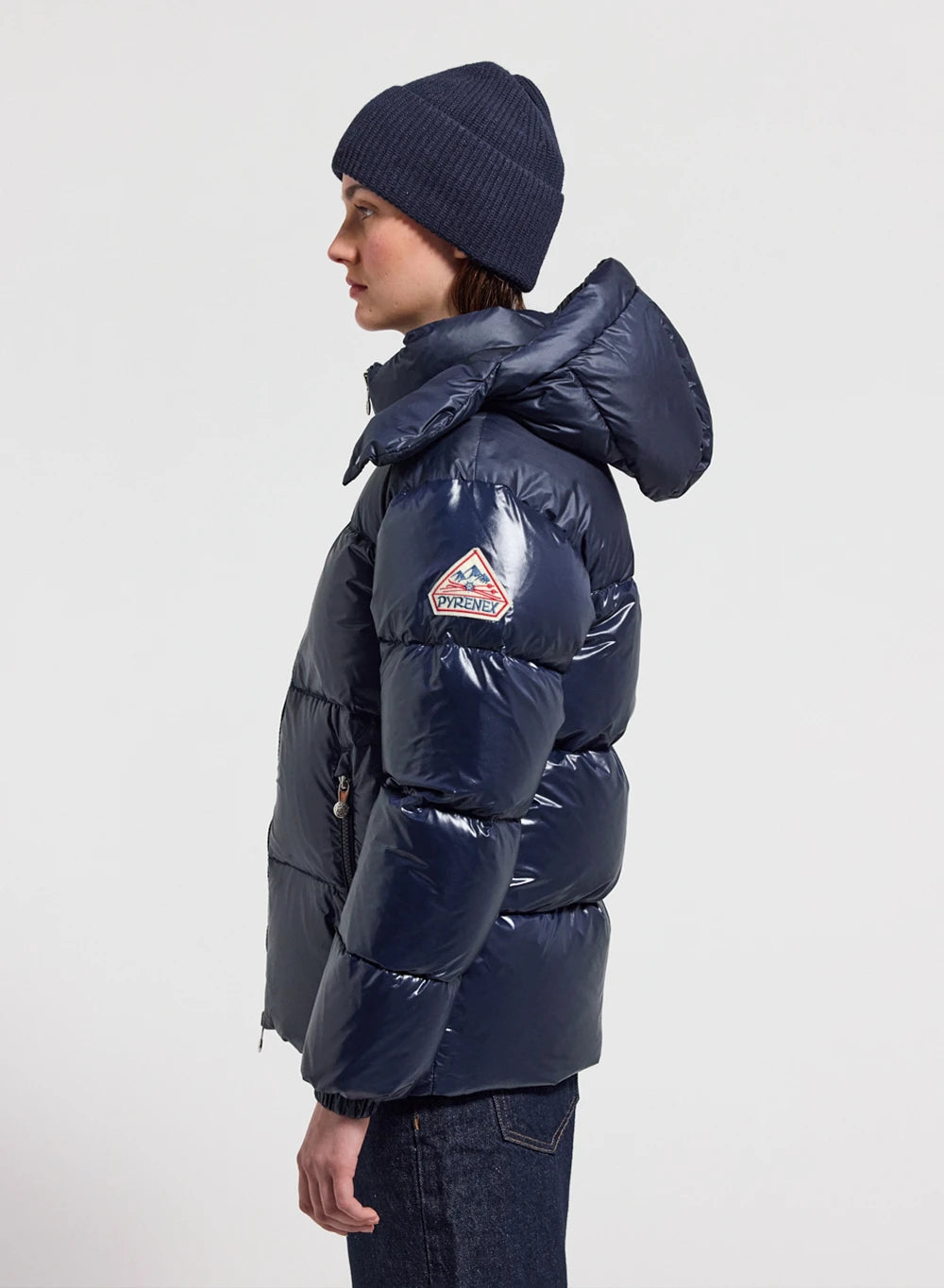 Doudoune brillante femme Lively bleu marine