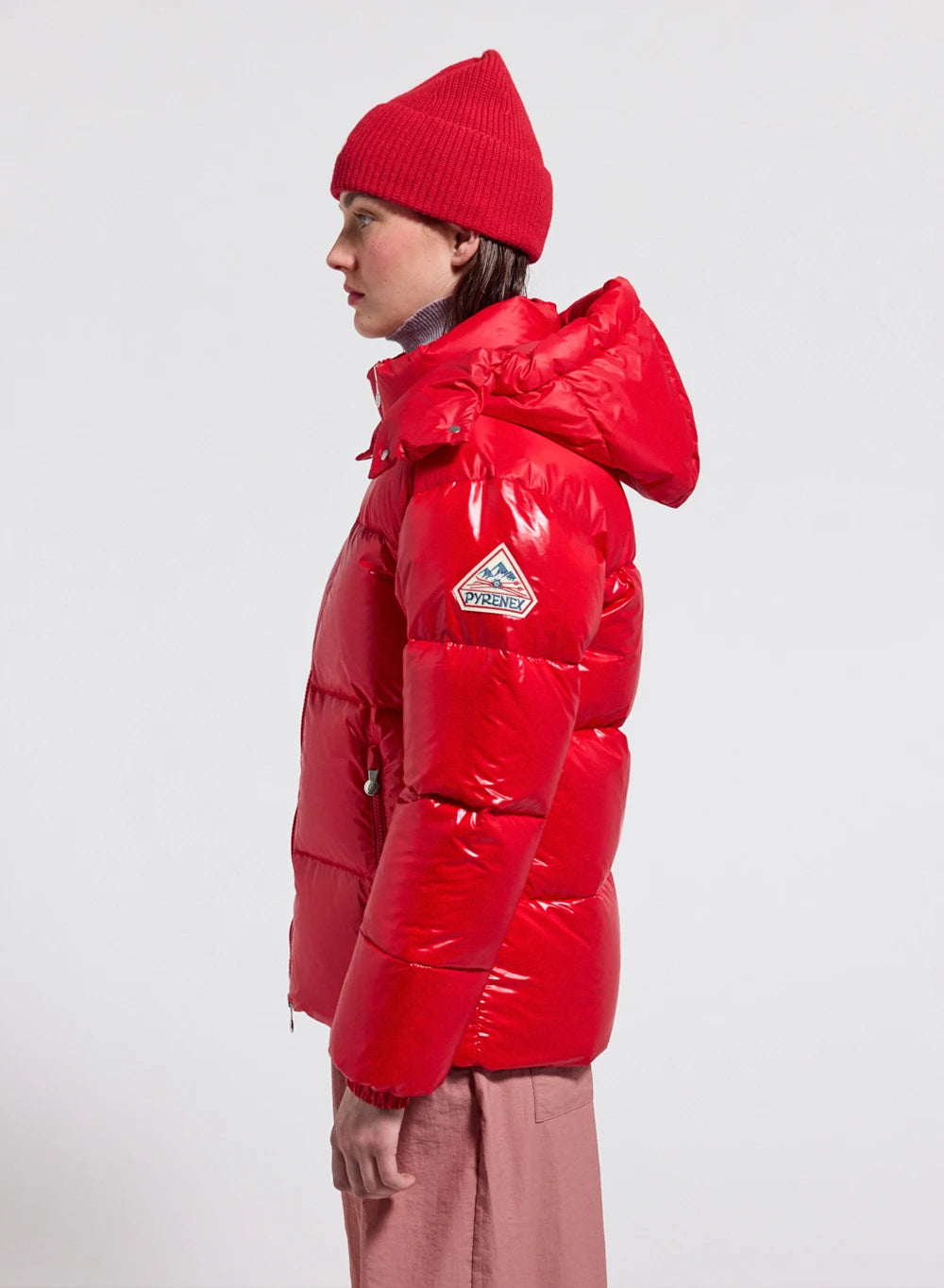 Doudoune brillante femme Lively rouge