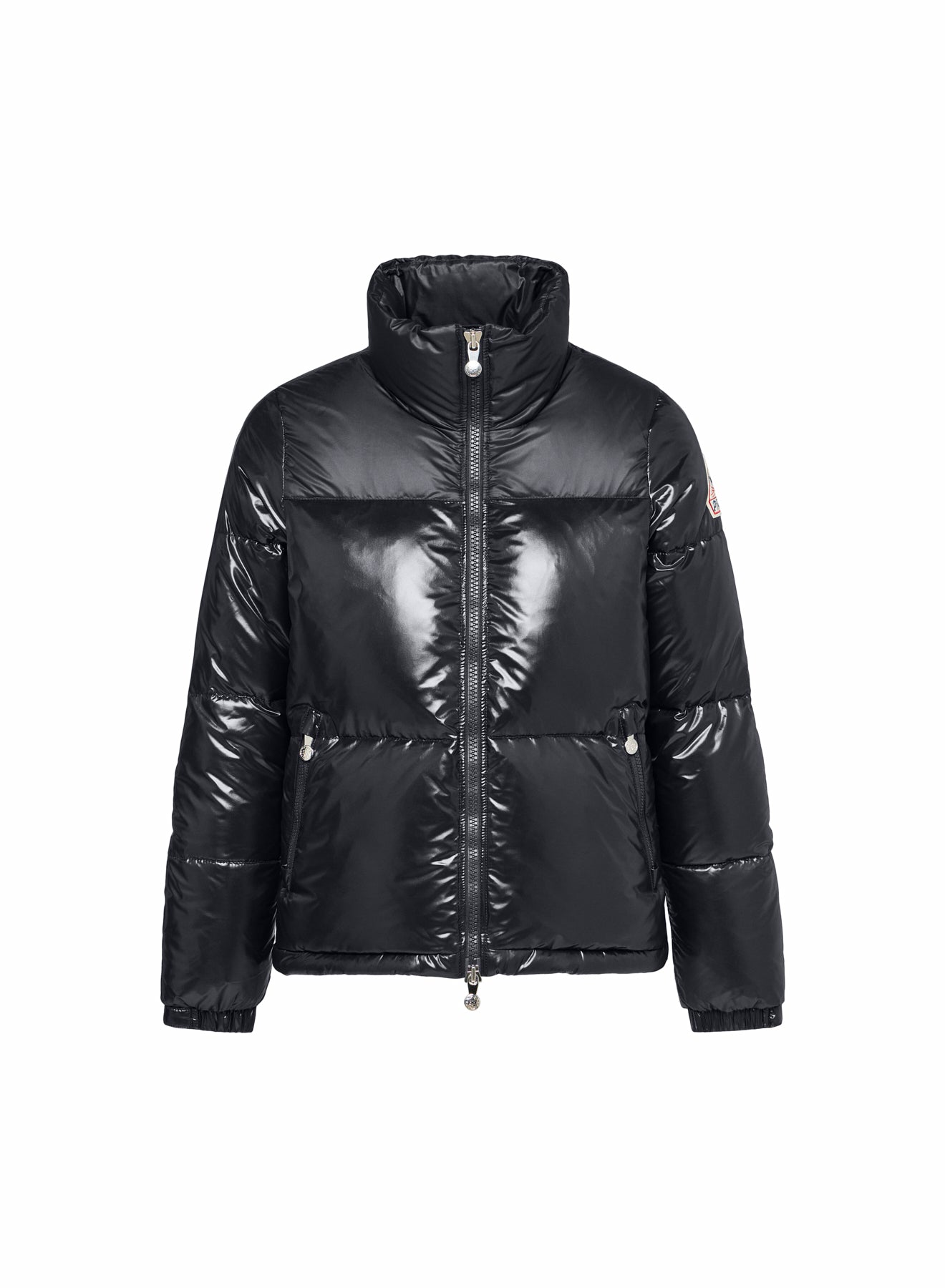 Doudoune courte et brillante pour femme Pyrenex Goldin noire-5