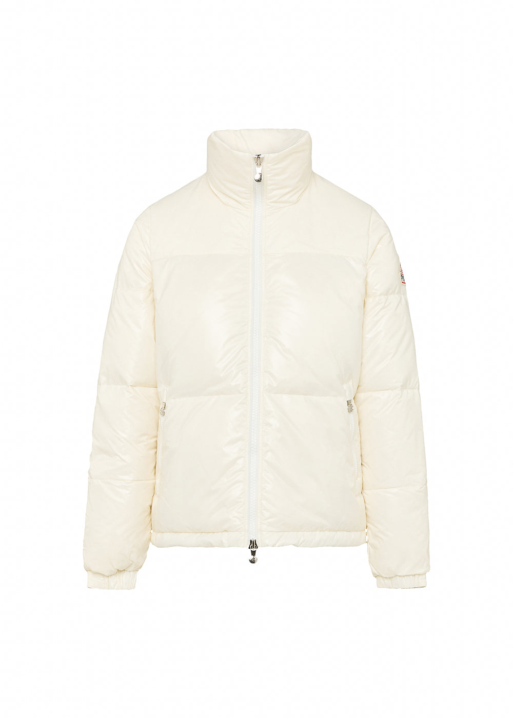 Women's Pyrenex Goldin short and shiny down jacket white-6