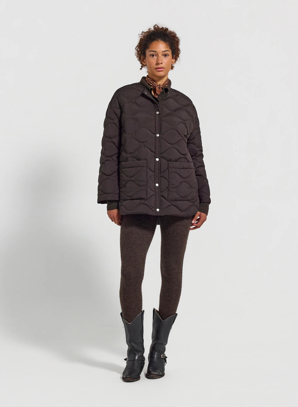 Leichte Damen-Daunenjacke Pyrenex Sienna braun-3