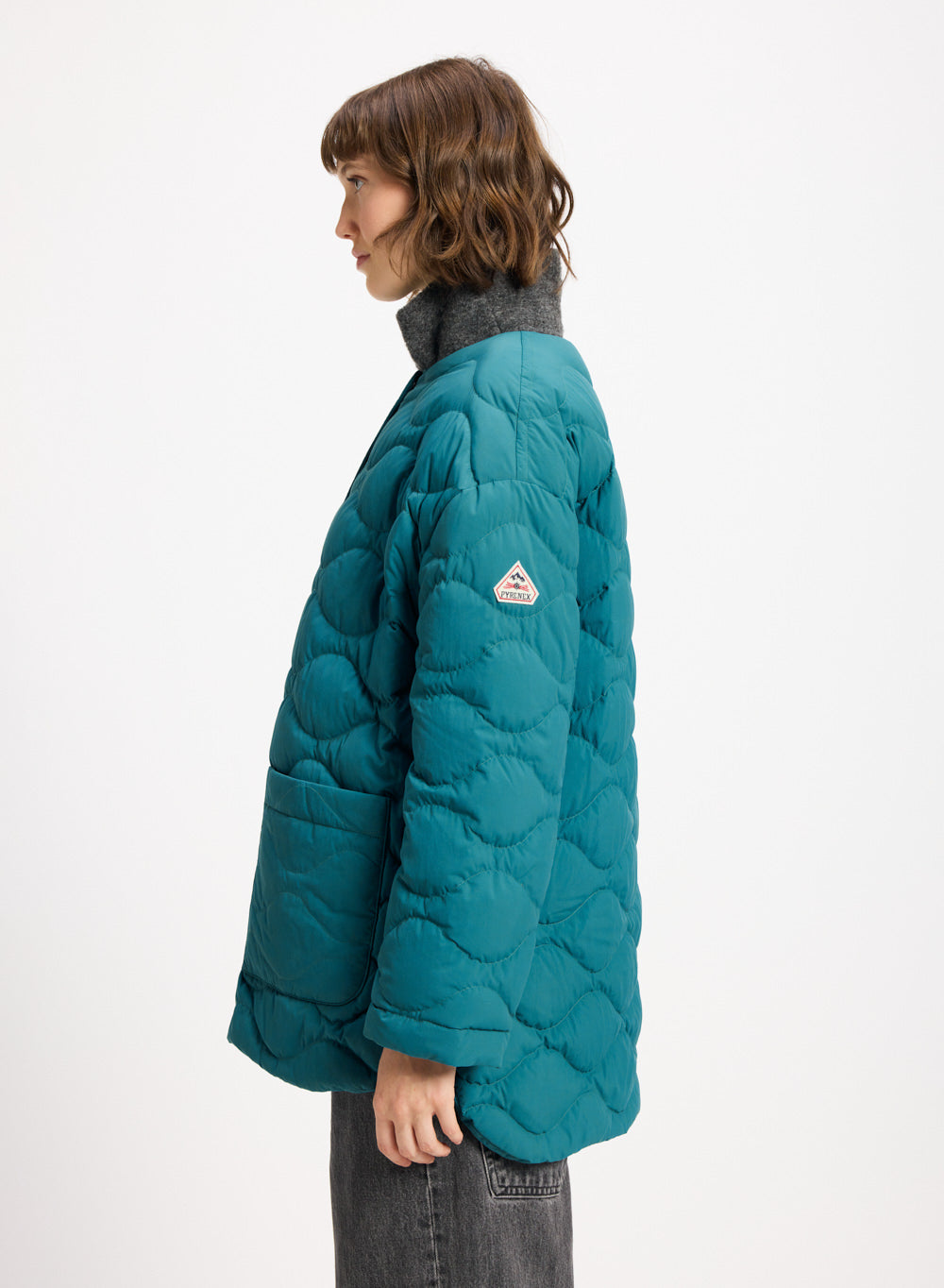 Doudoune légère pour femme Pyrenex Sienna bleu turquoise-3