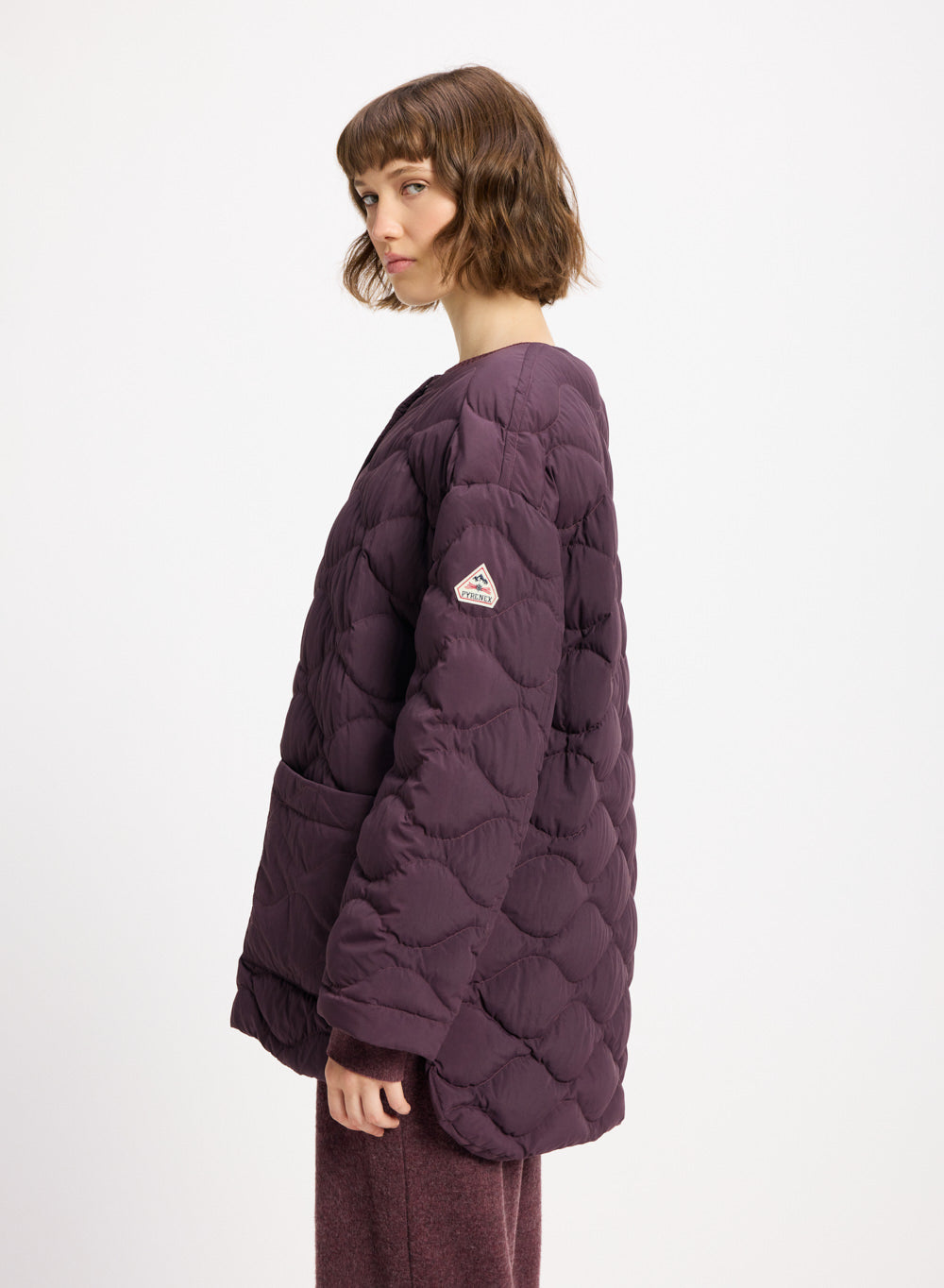 Doudoune légère pour femme Pyrenex Sienna bordeaux-3