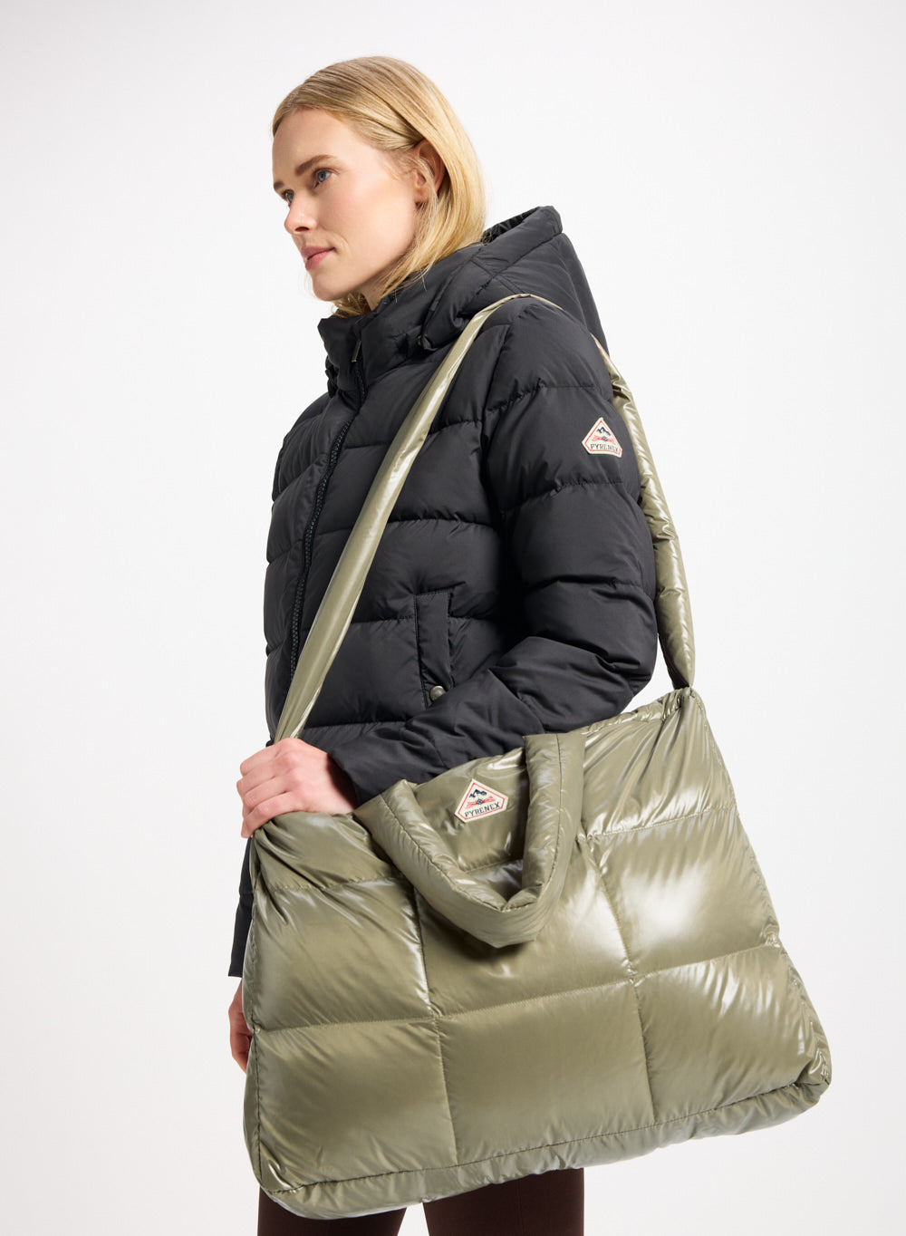Sac cabas matelassé Alyx big khaki clair