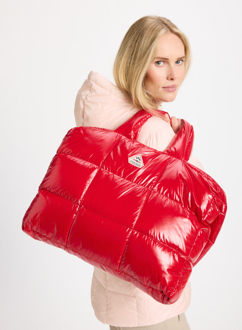 Sac cabas matelassé Alyx big rouge