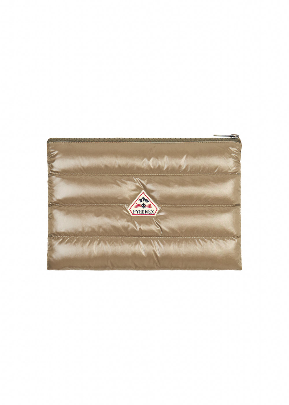 Pochette matelassée Pyrenex Down pouch vintage khaki clair-1