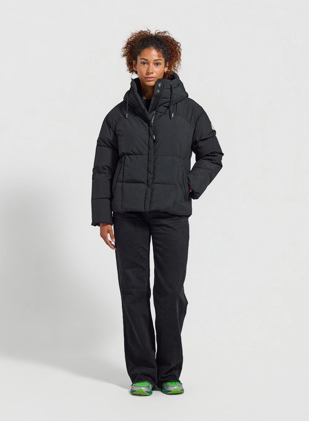 Women's Pyrenex Harmonie hooded down jacket black-3