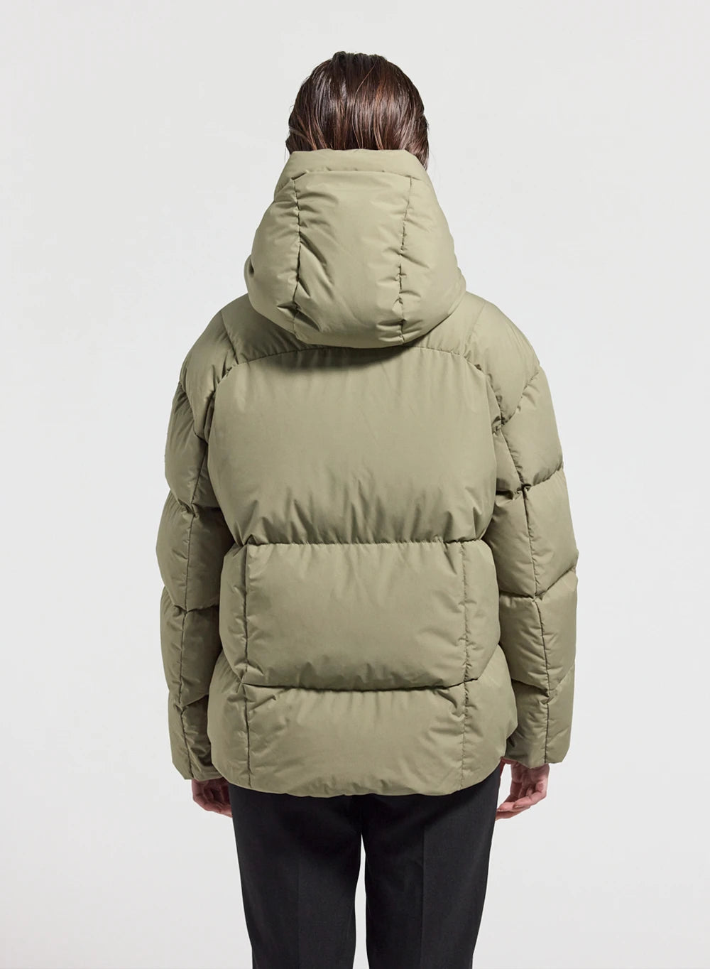 Chaqueta de plumón para mujer Harmonie caqui claro-4