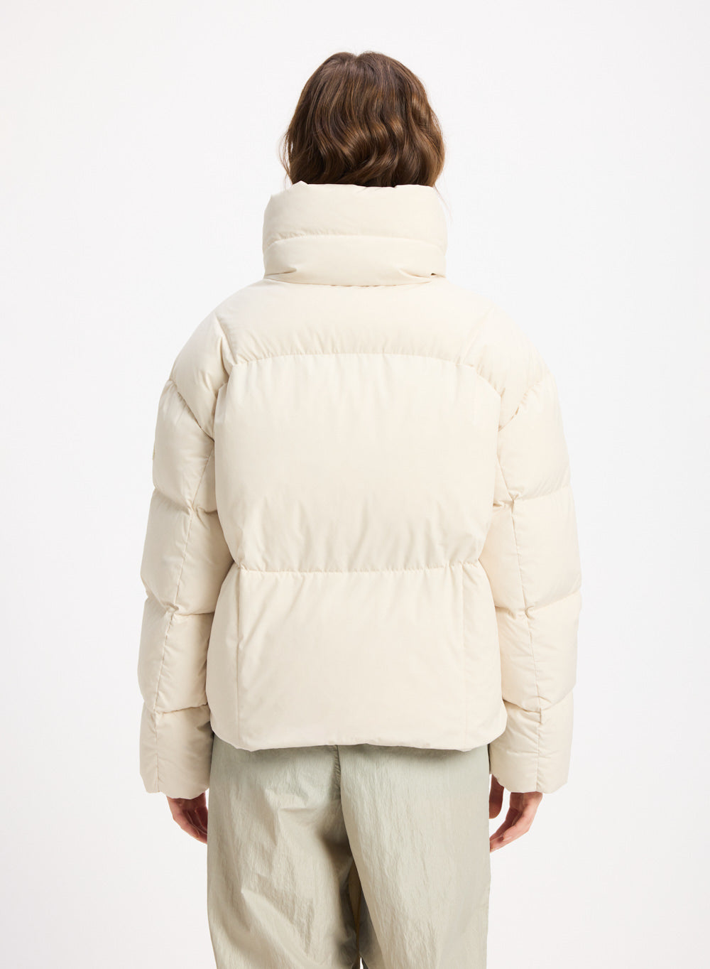 Doudoune courte femme Pyrenex Harmonie Crop beige clair-5