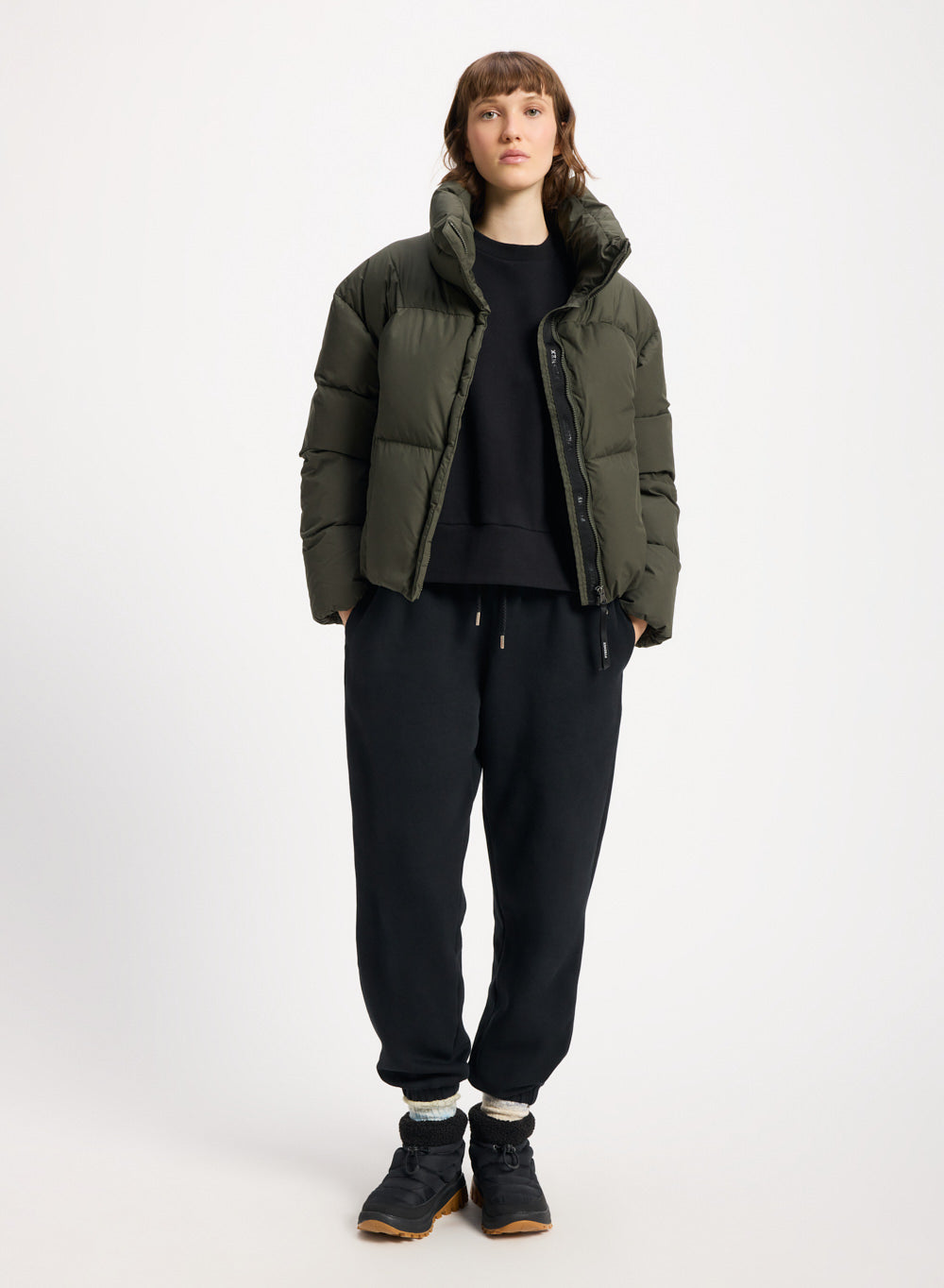 Doudoune courte femme Pyrenex Harmonie Crop khaki