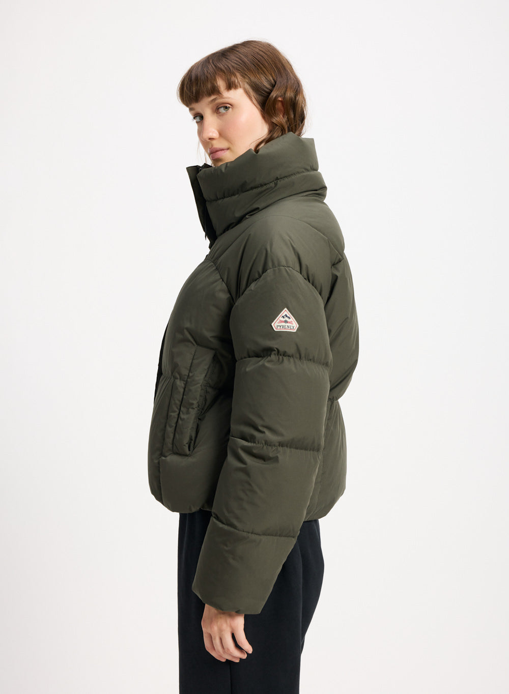Doudoune courte femme Pyrenex Harmonie Crop khaki-3