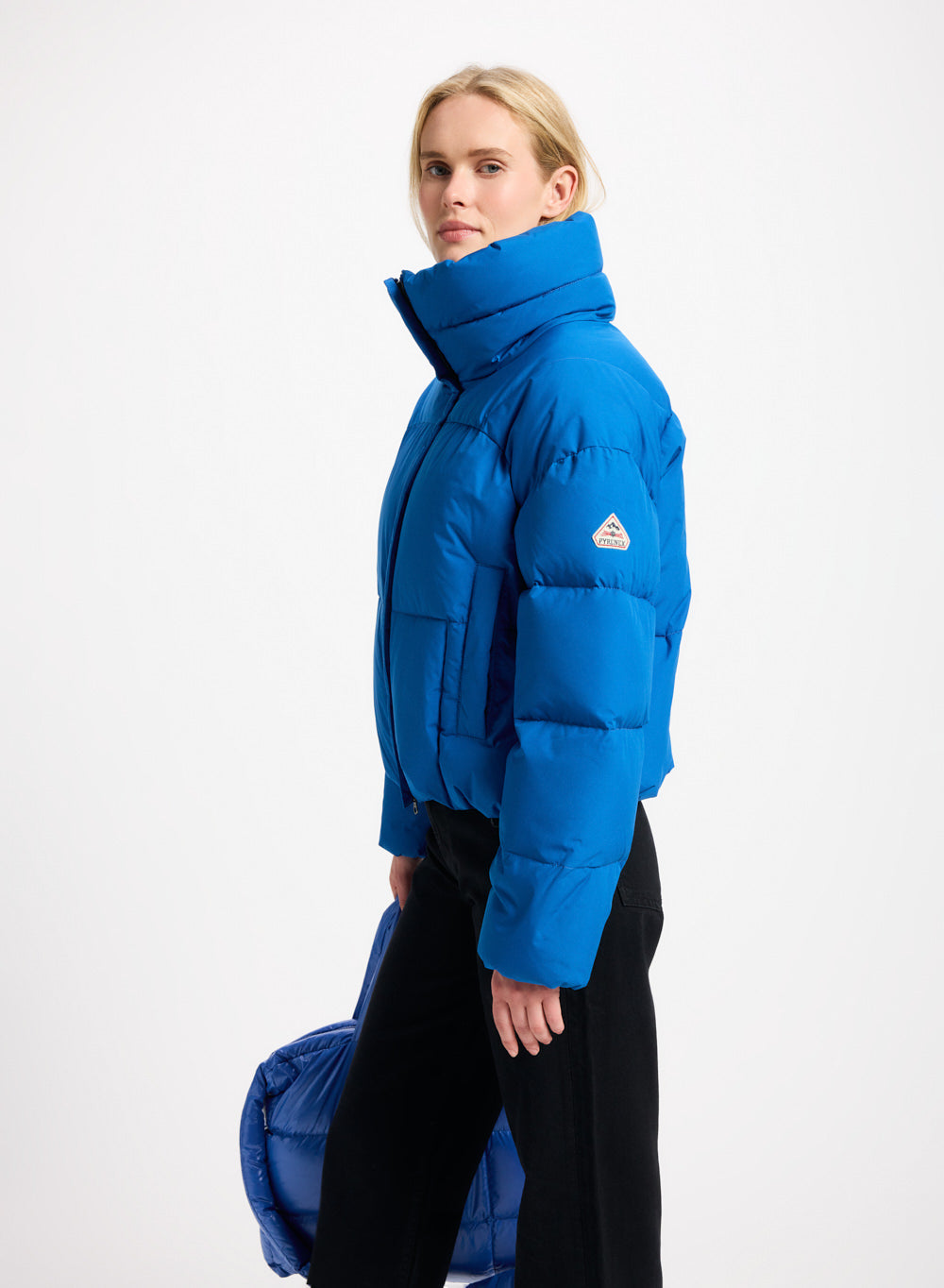 Doudoune courte femme Pyrenex Harmonie Crop bleu électrique-4