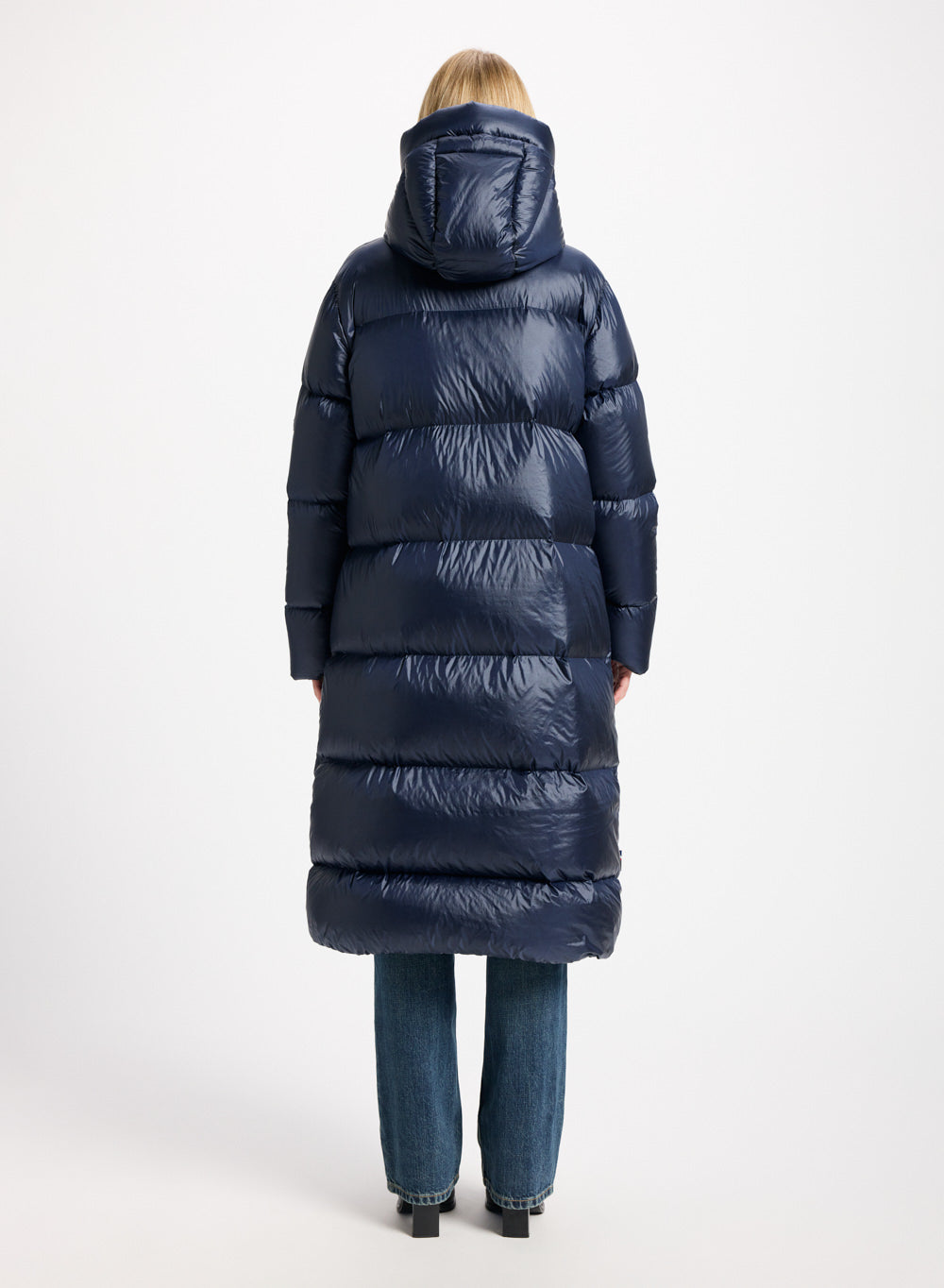 Doudoune longue Pyrenex Oriela made in Saint-Sever bleu marine-4