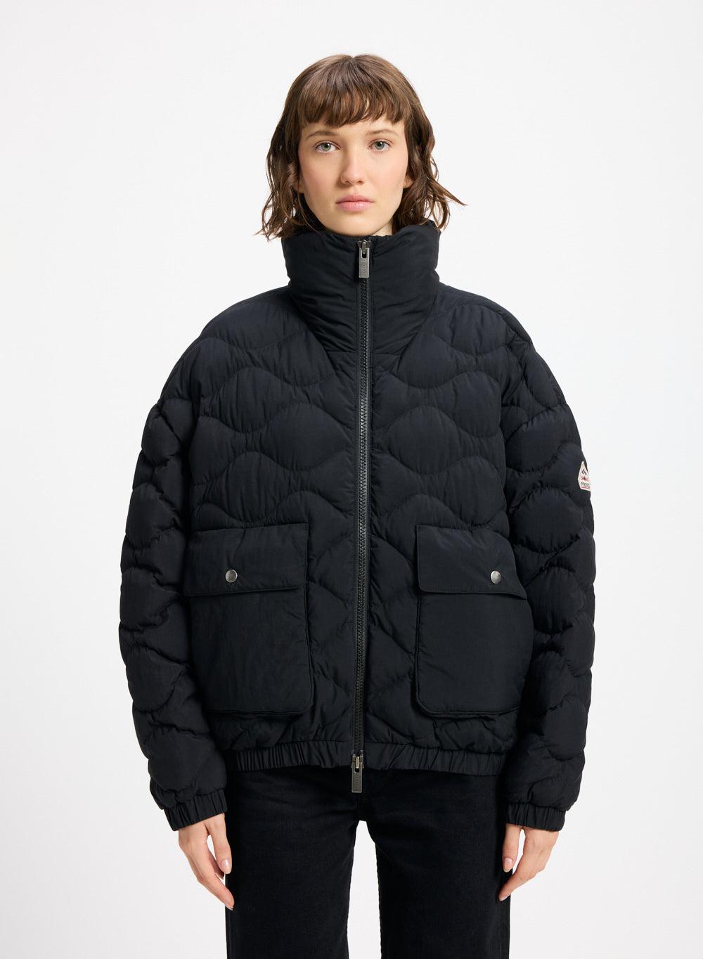 Doudoune courte bomber Pyrenex Enola noire-1