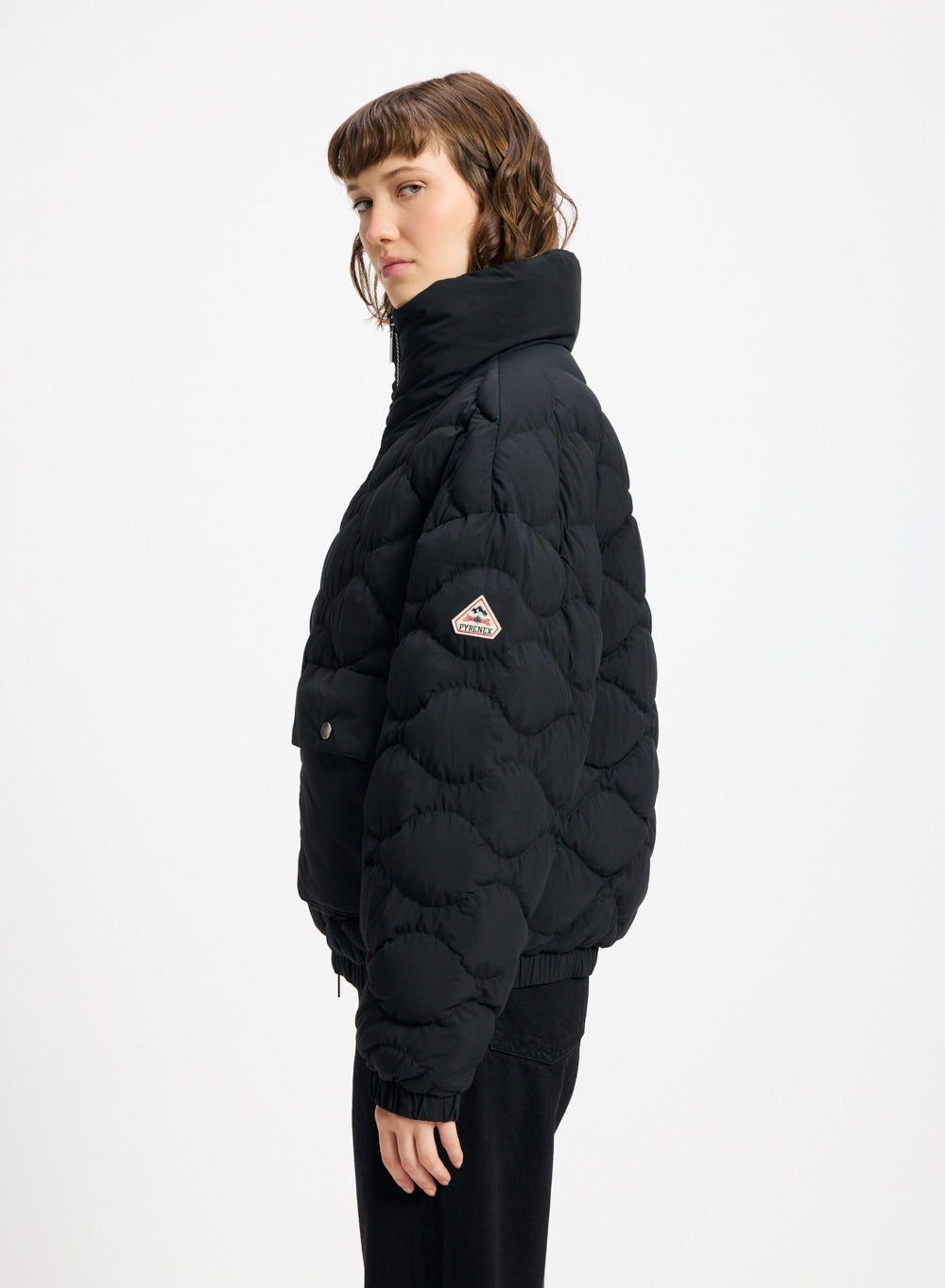 Doudoune courte bomber Pyrenex Enola noire-4