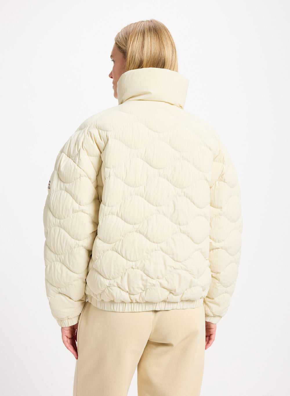 Doudoune courte bomber Pyrenex Enola blanche crème