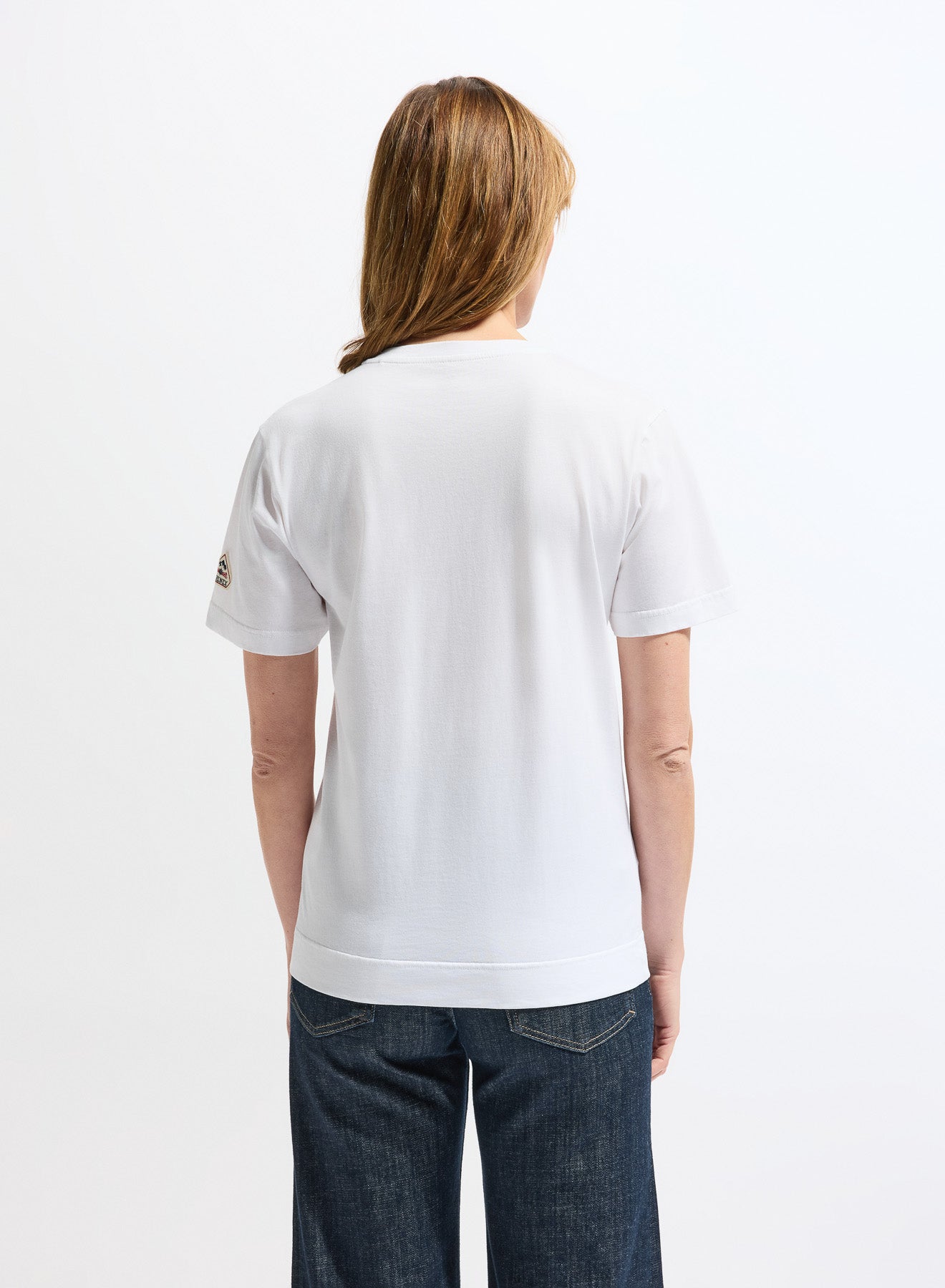 Pyrenex Crocus women's organic cotton V-neck T-shirt in white-4