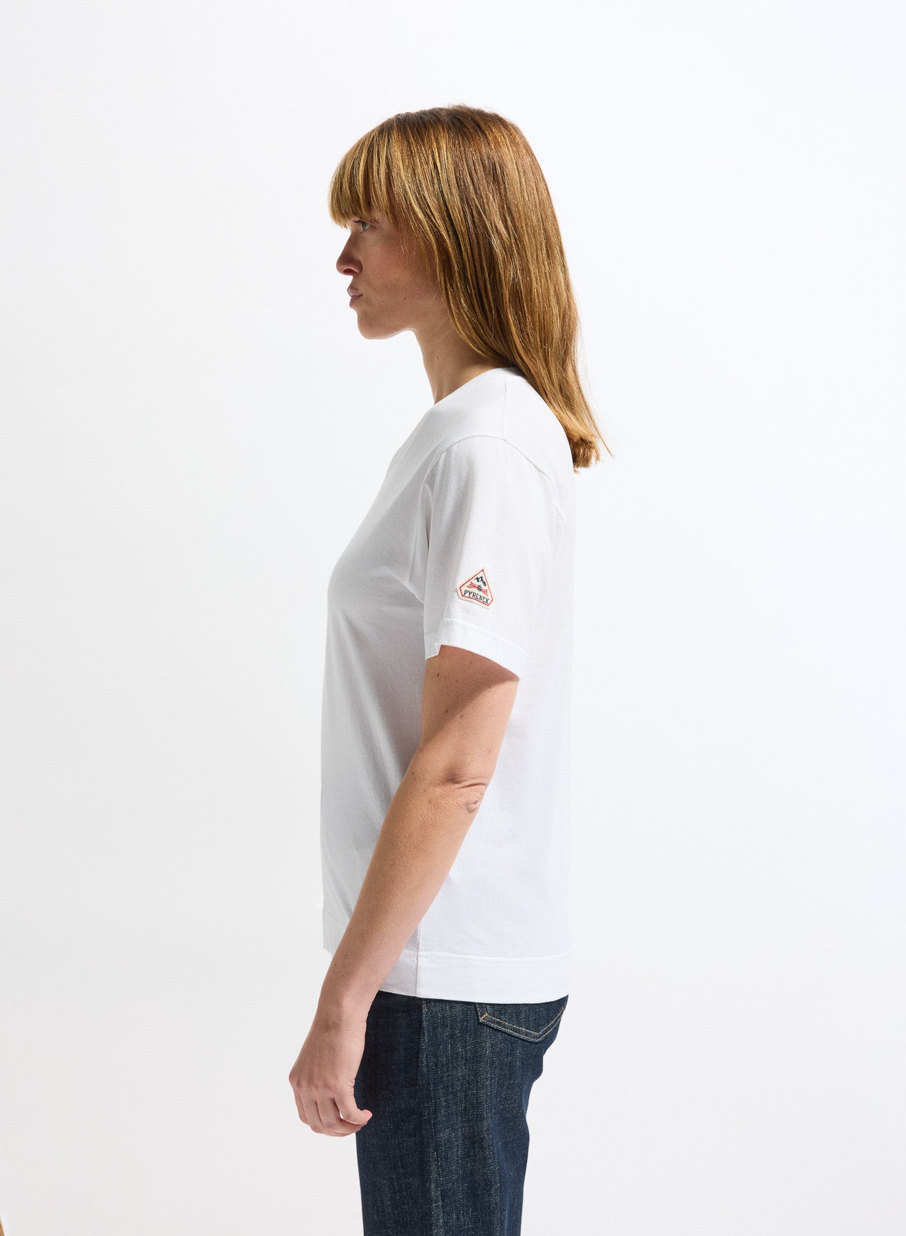 Pyrenex Crocus women's organic cotton V-neck T-shirt in white-3