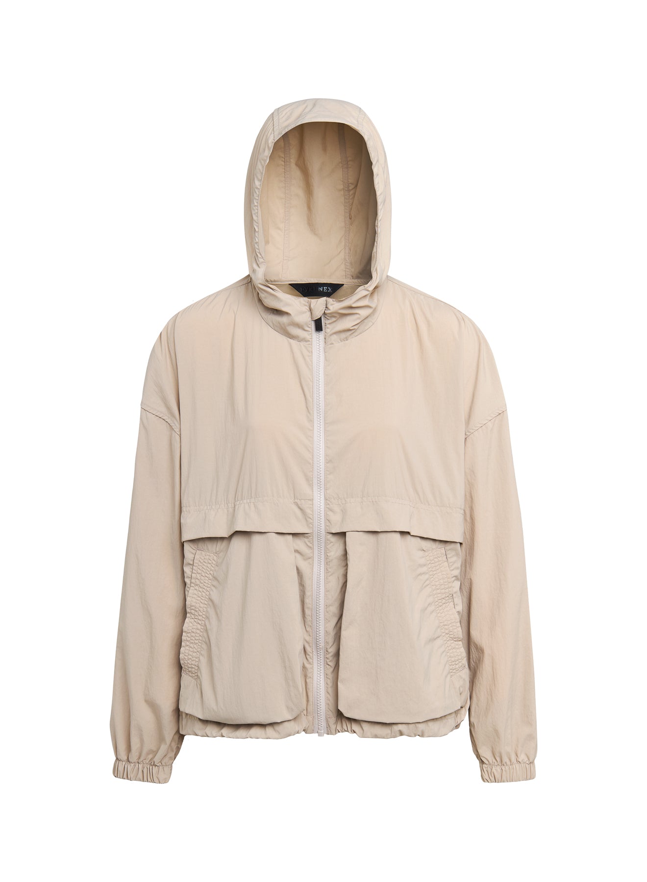 Yoko short hooded windbreaker for women oyster gray-9
