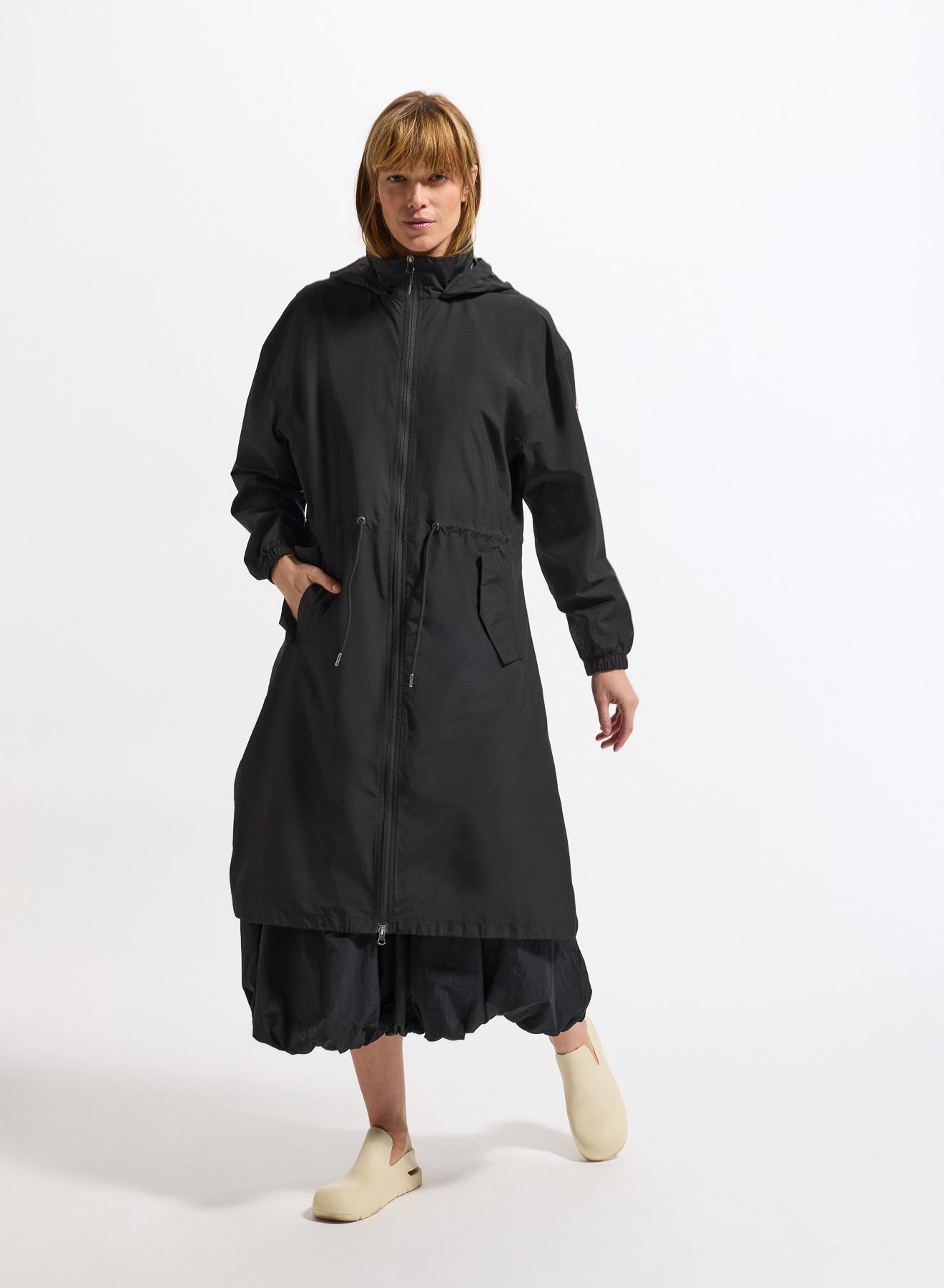 Parka longue imperméable femme à capuche Pyrenex Gemme noire