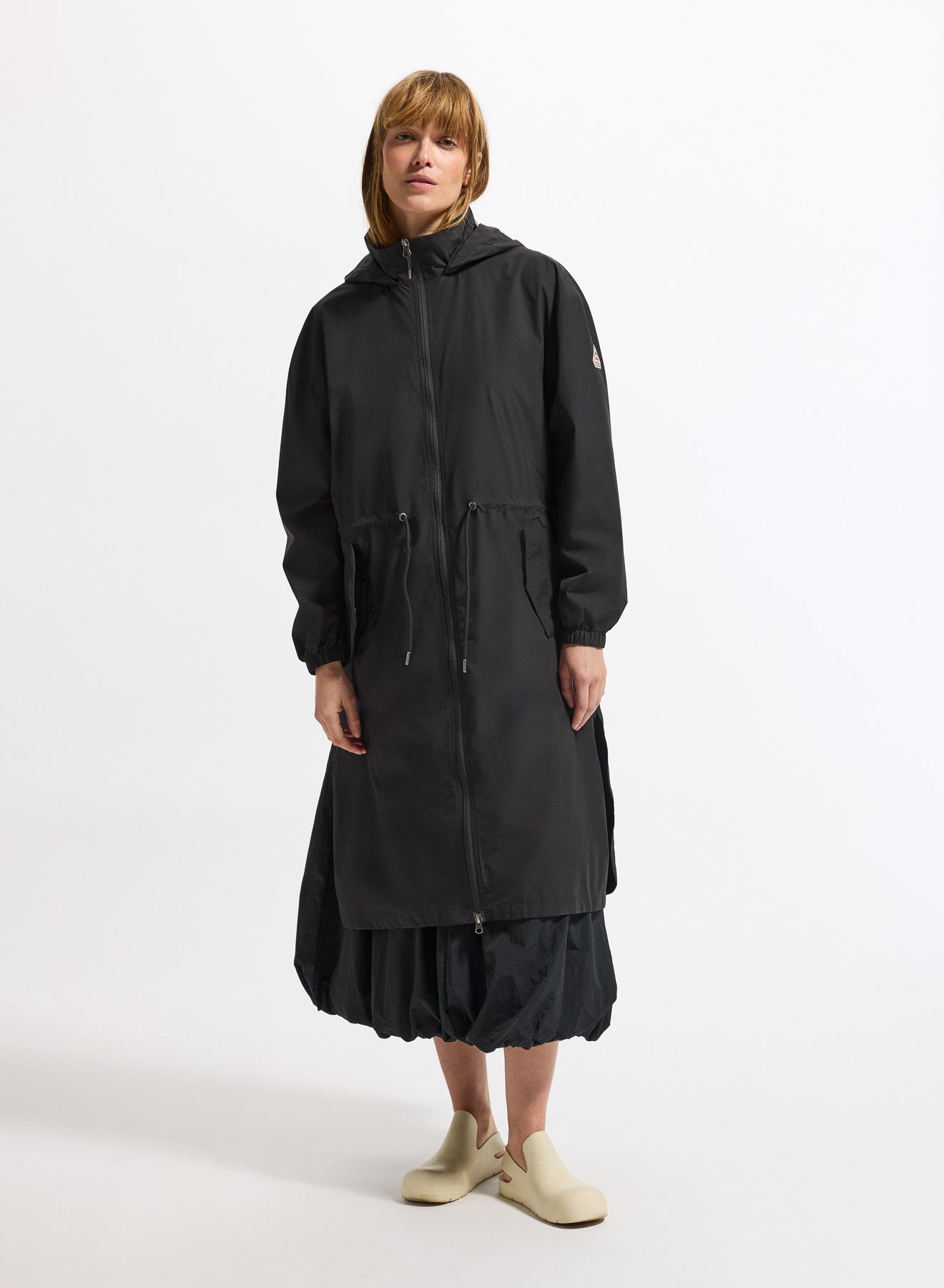 Parka longue imperméable femme à capuche Pyrenex Gemme noire
