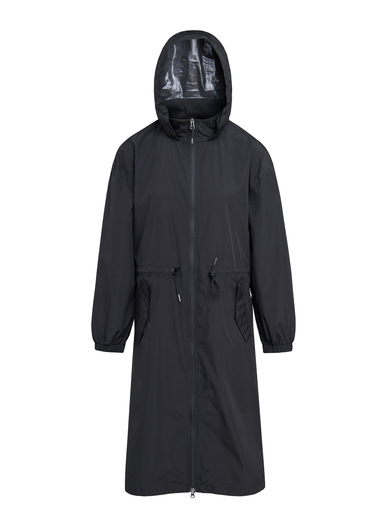 Parka longue imperméable femme à capuche Pyrenex Gemme noire-8