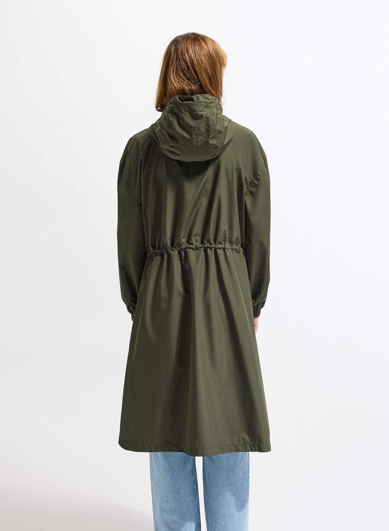 Parka longue imperméable femme à capuche Pyrenex Gemme verte kaki