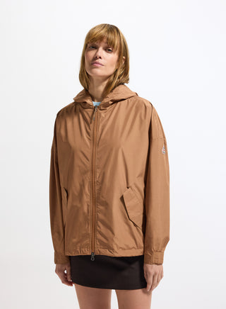 Women's waterproof windproof jacket Pyrenex Pyrite brown