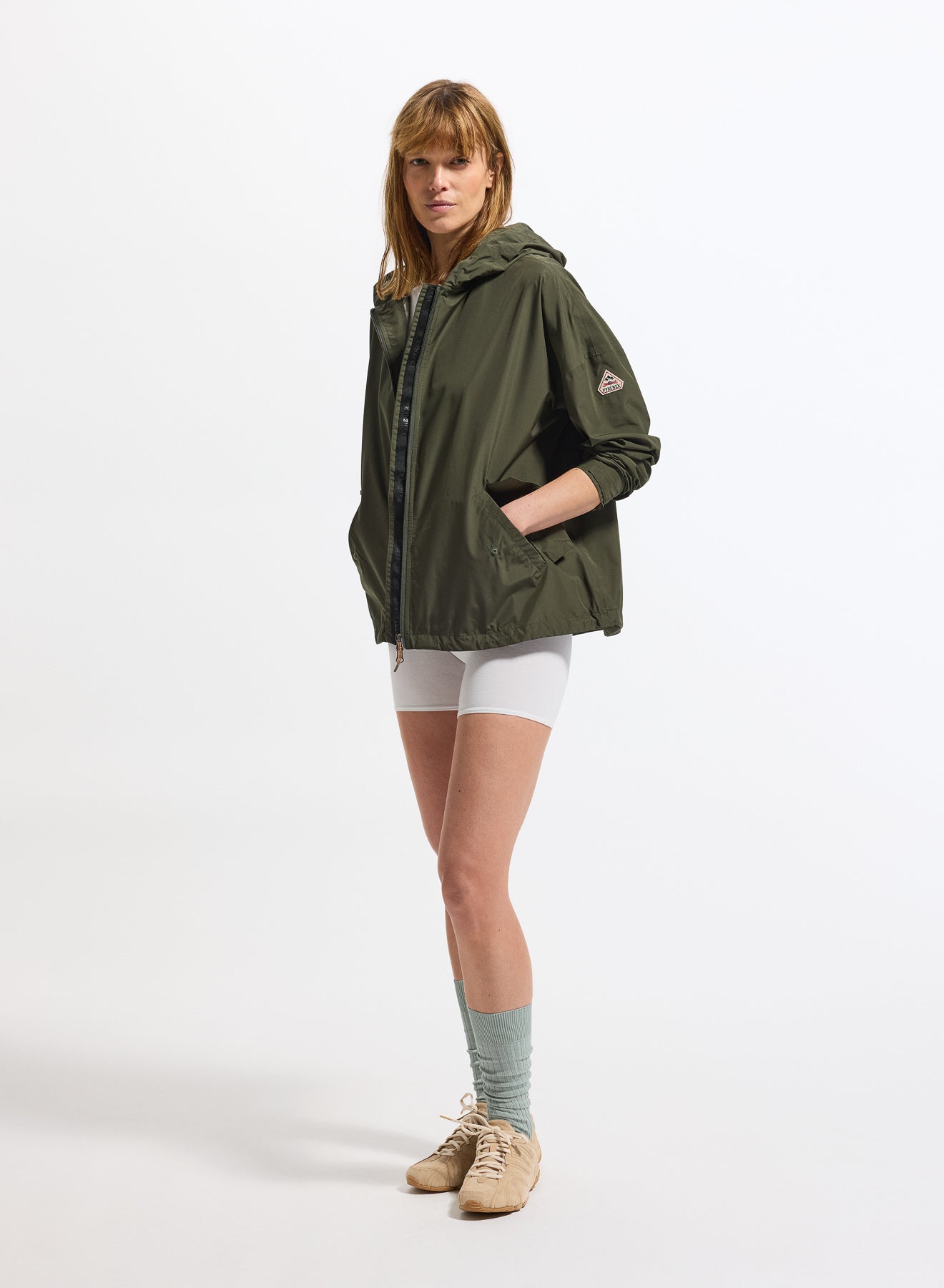Coupe-vent imperméable femme Pyrenex Pyrite vert kaki-2