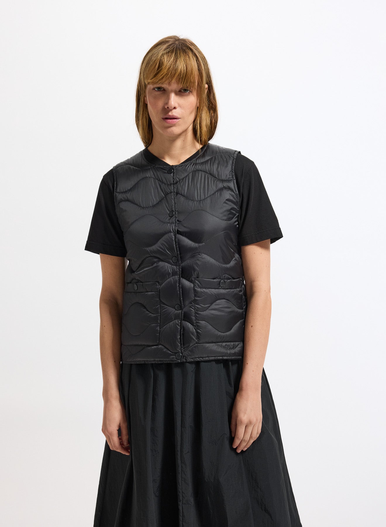 Doudoune ultra-lègère sans manches femme Pyrenex Orite Vest noire-4