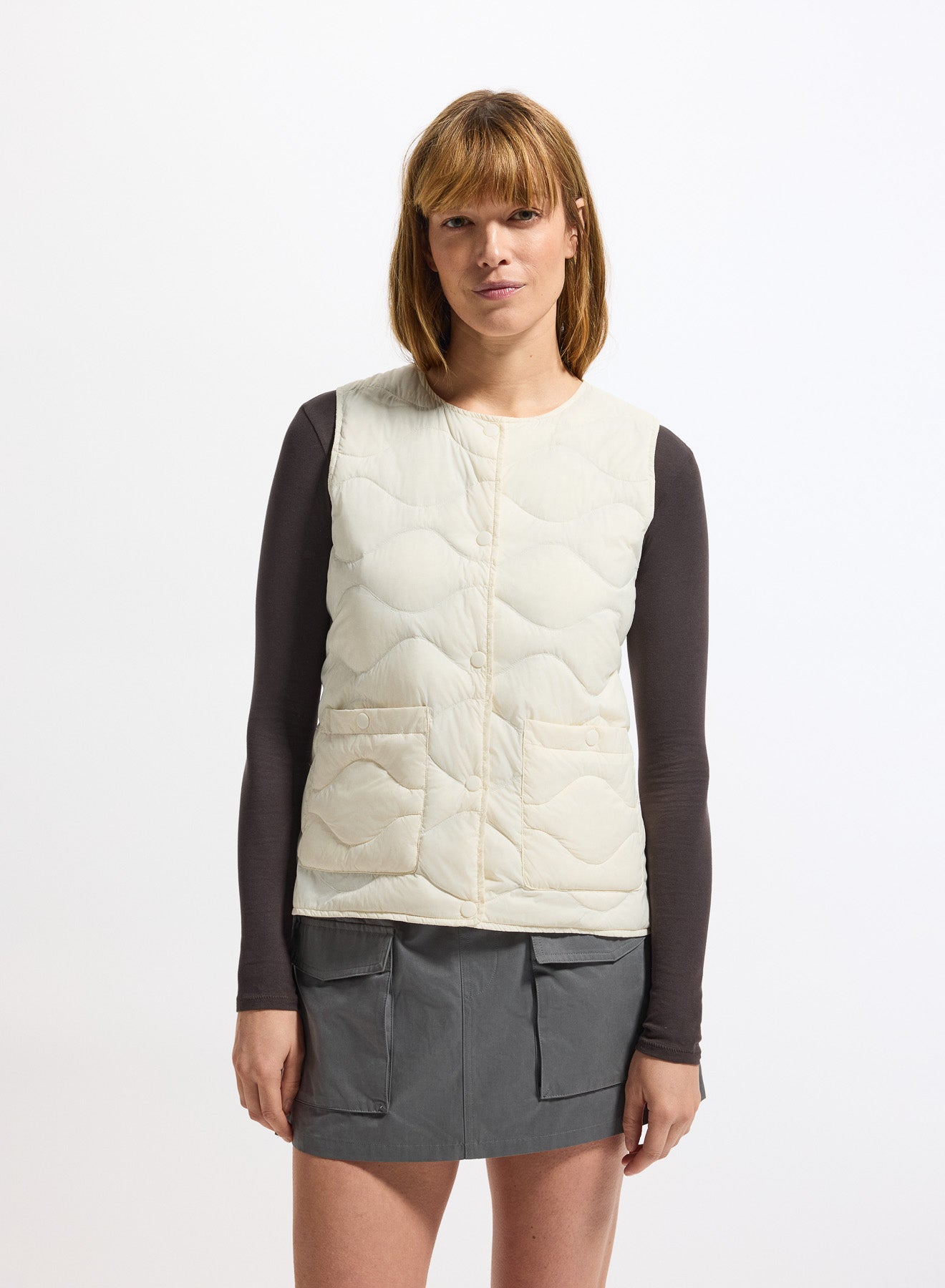 Doudoune ultra-lègère sans manches femme Pyrenex Orite Vest blanche-4