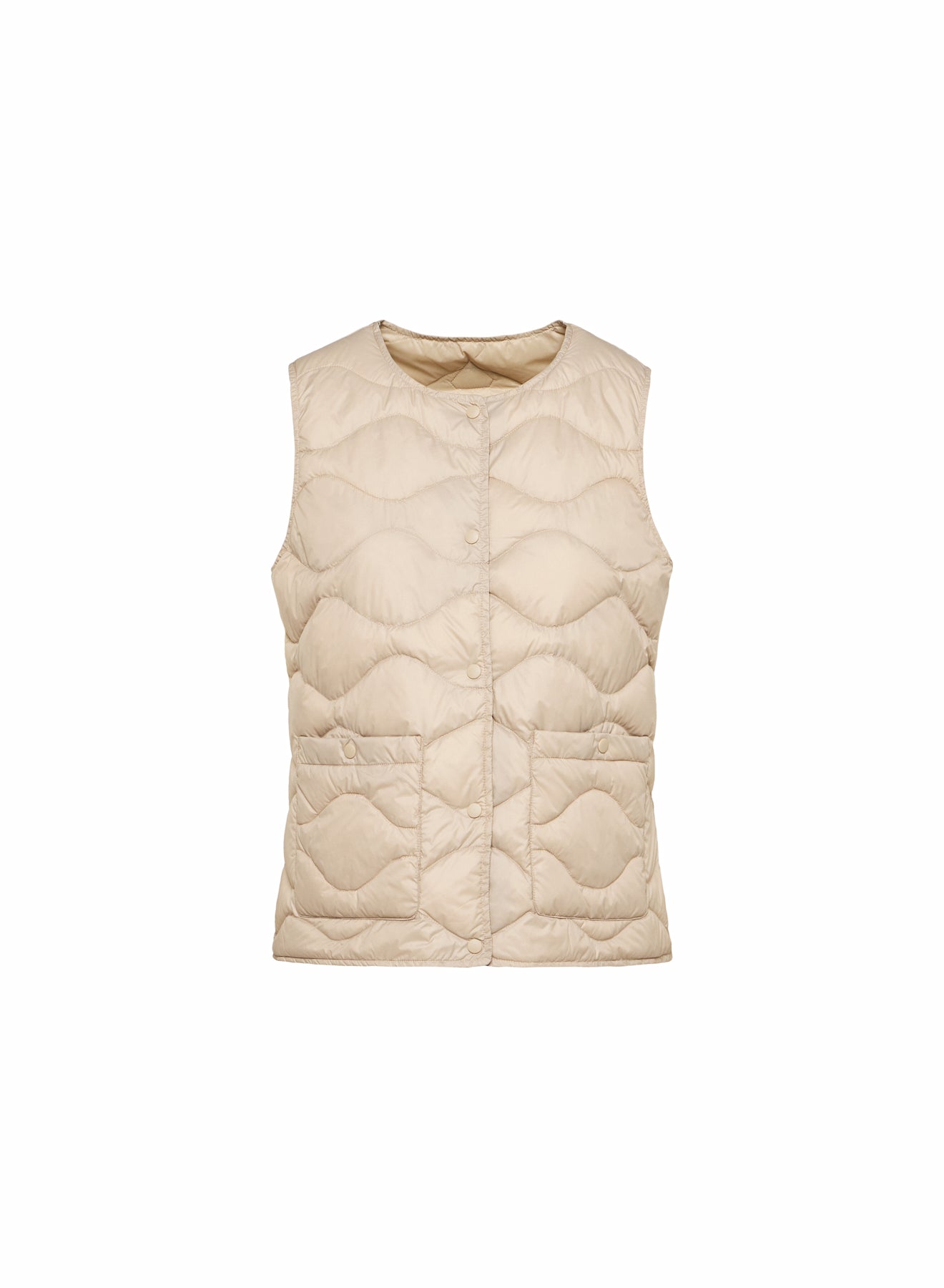 Doudoune ultra-lègère sans manches femme Pyrenex Orite Vest beige