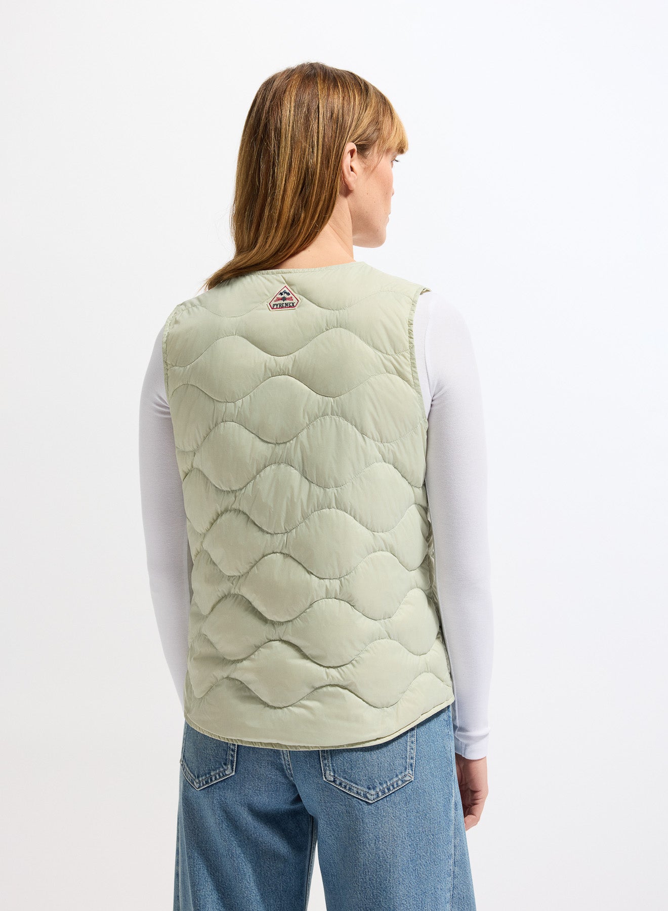 Doudoune ultra-lègère sans manches femme Pyrenex Orite Vest verte pastel-6