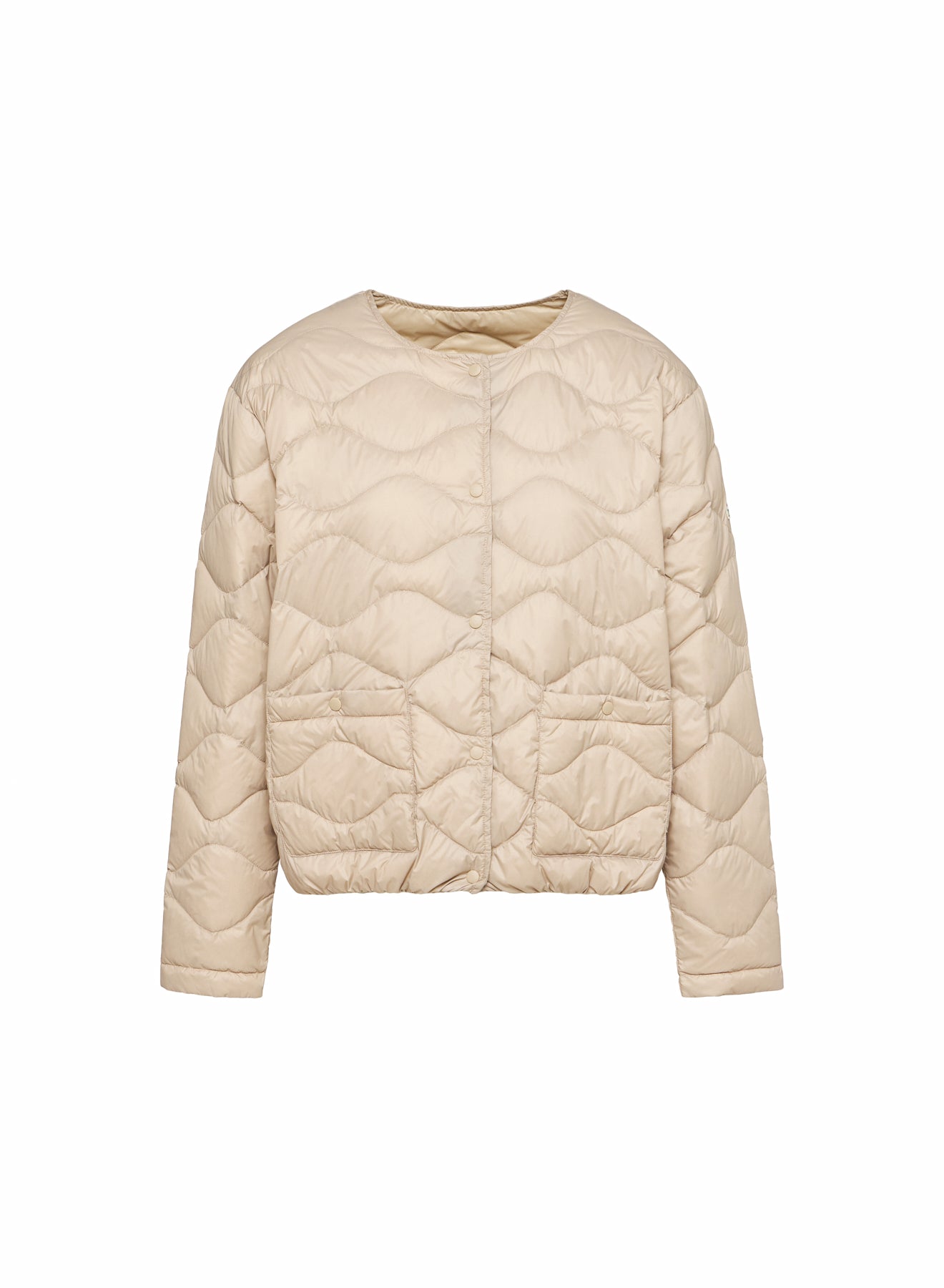 Women's ultra-lightweight Pyrenex Orite beige down jacket-6
