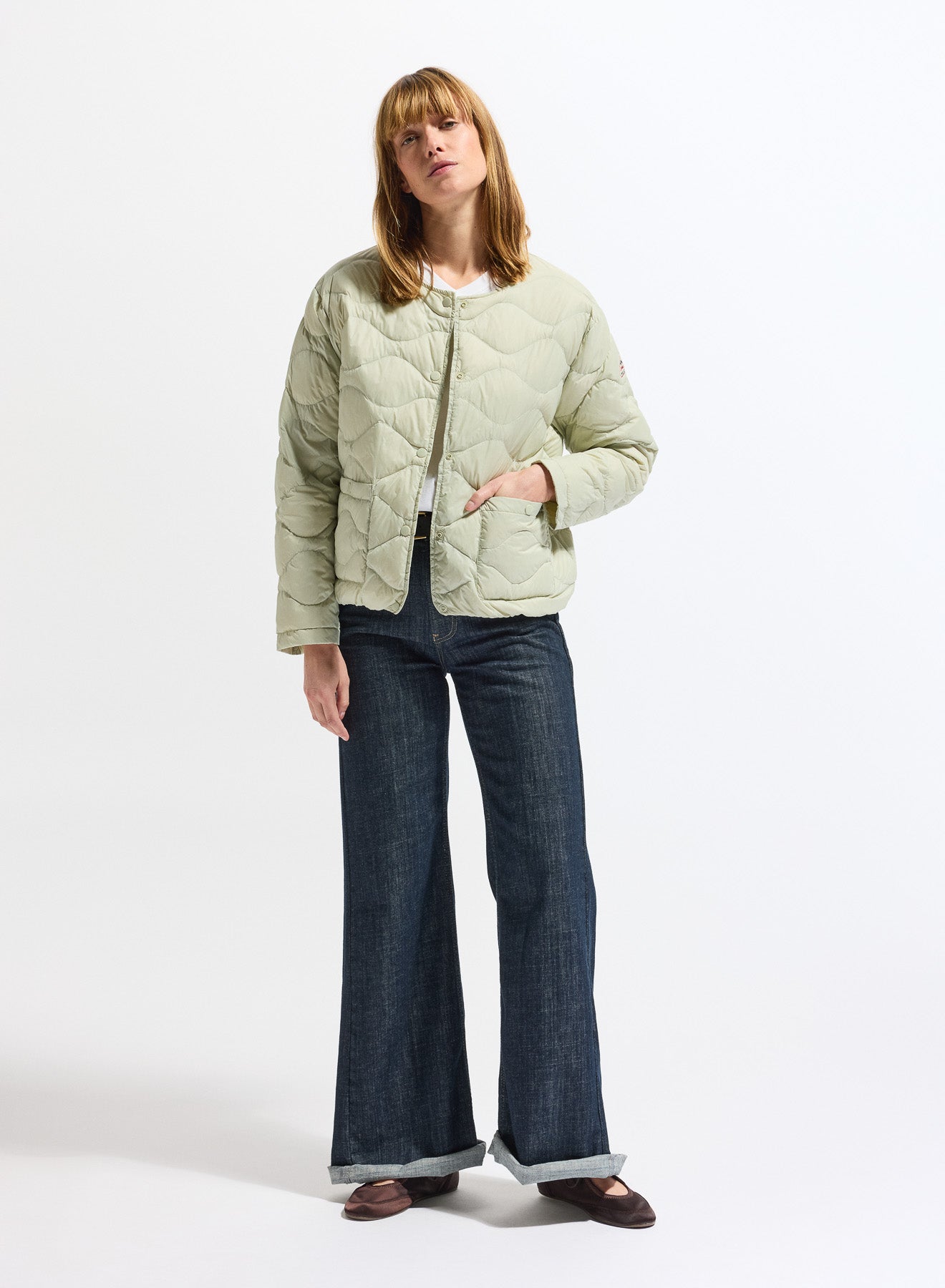 Doudoune ultra-lègère femme Pyrenex Orite verte pastel