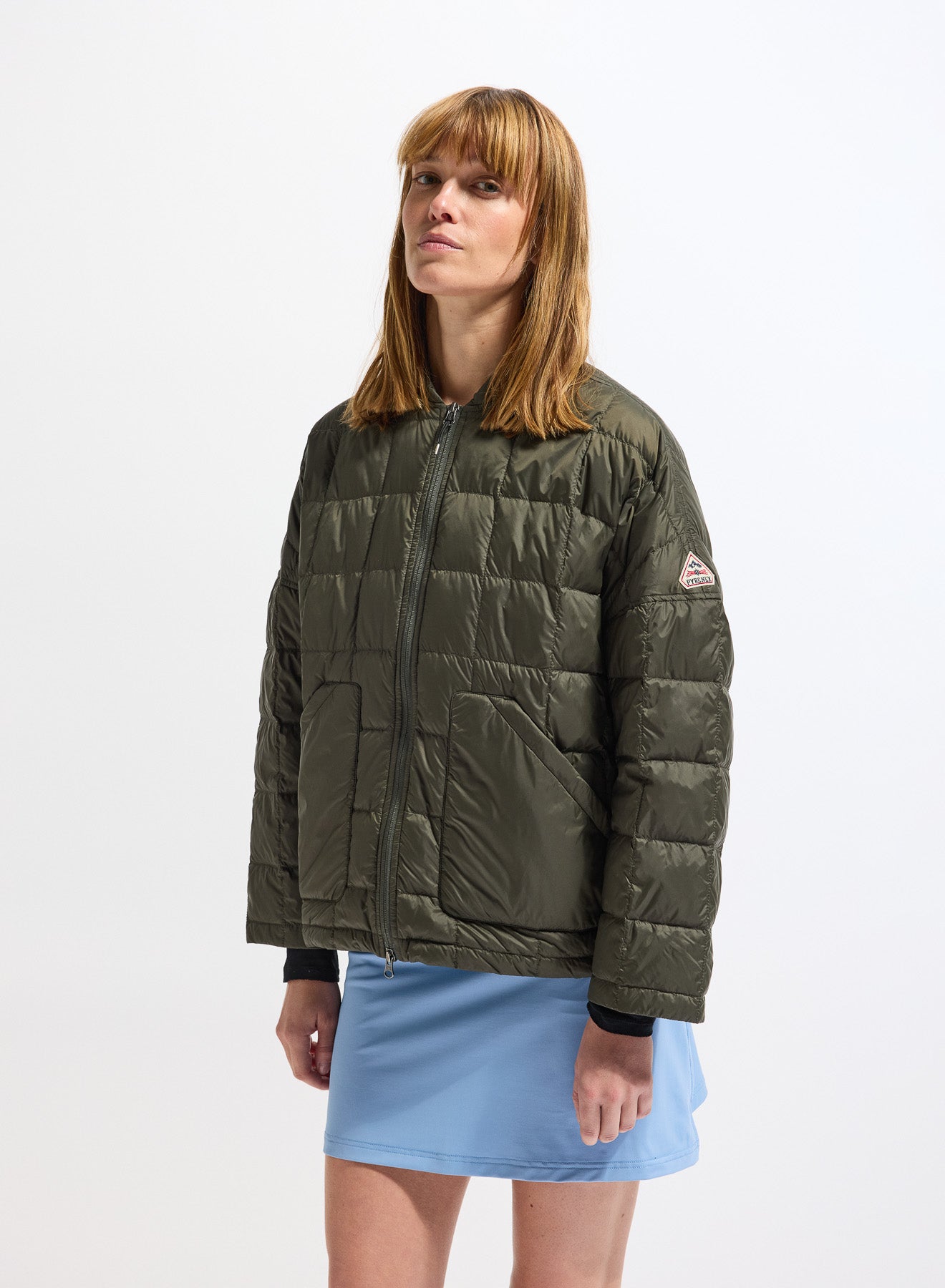 Doudoune légère femme Pyrenex Gypse vert kaki-6