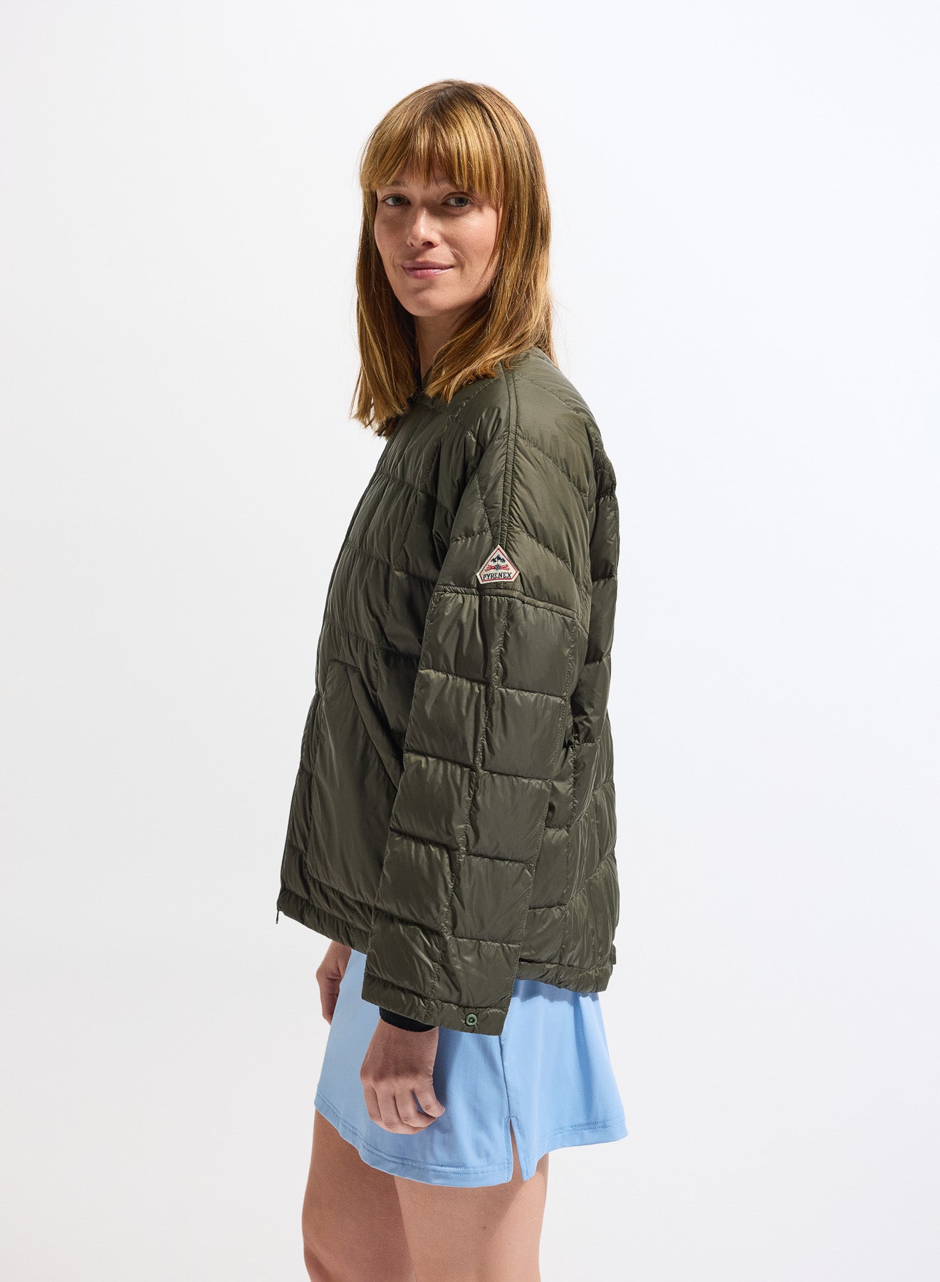 Doudoune légère femme Pyrenex Gypse vert kaki