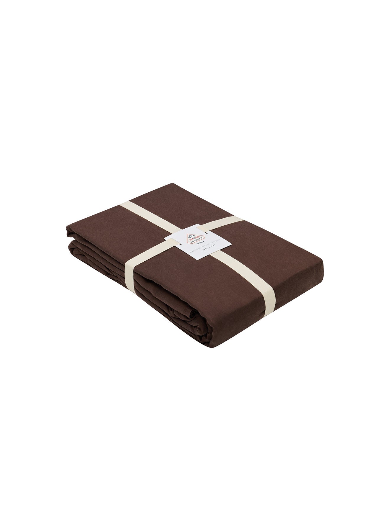 Housse de couette Lily unie marron chocolat