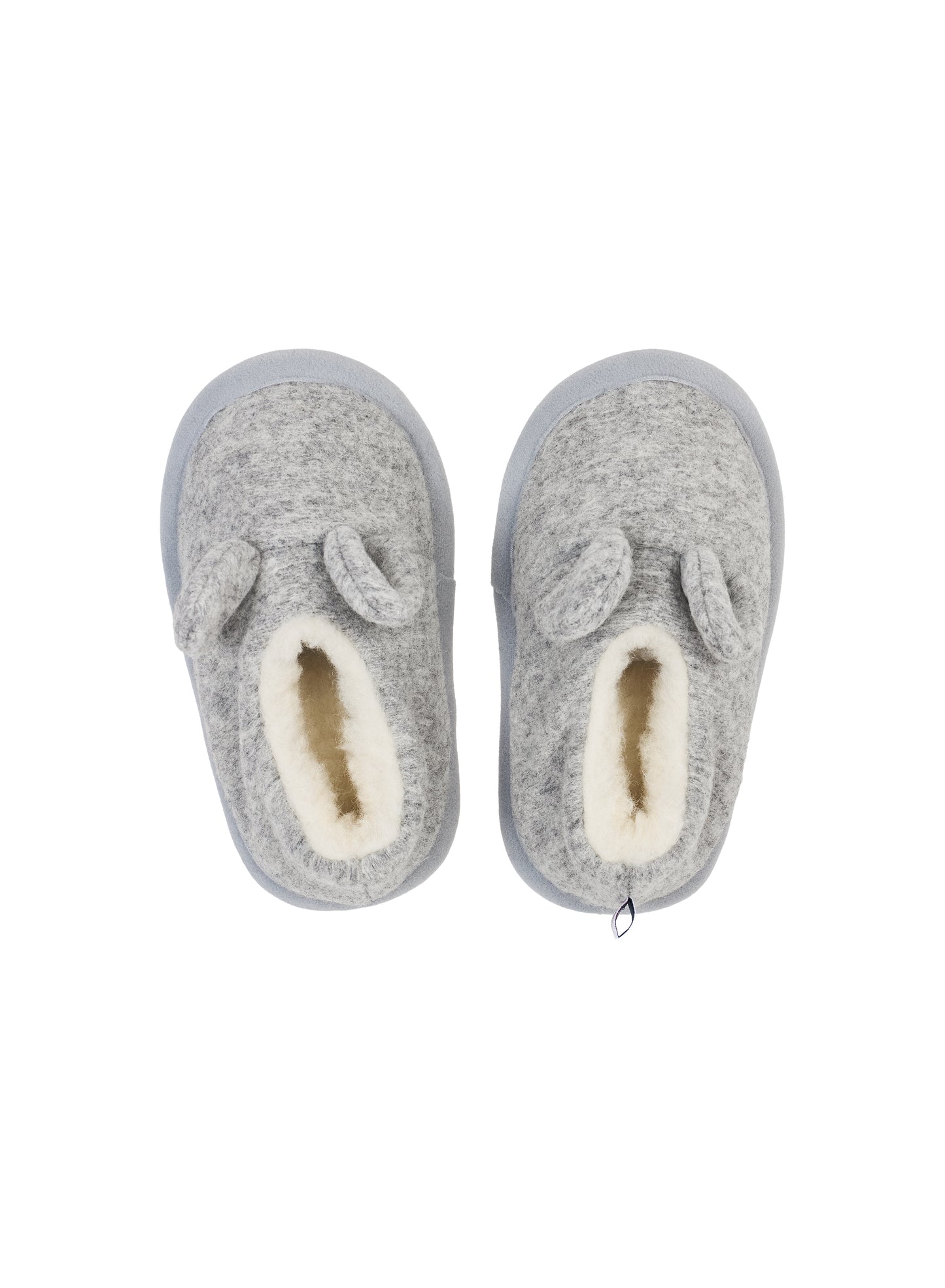 Chaussons 100% laine mérinos enfant gris clair