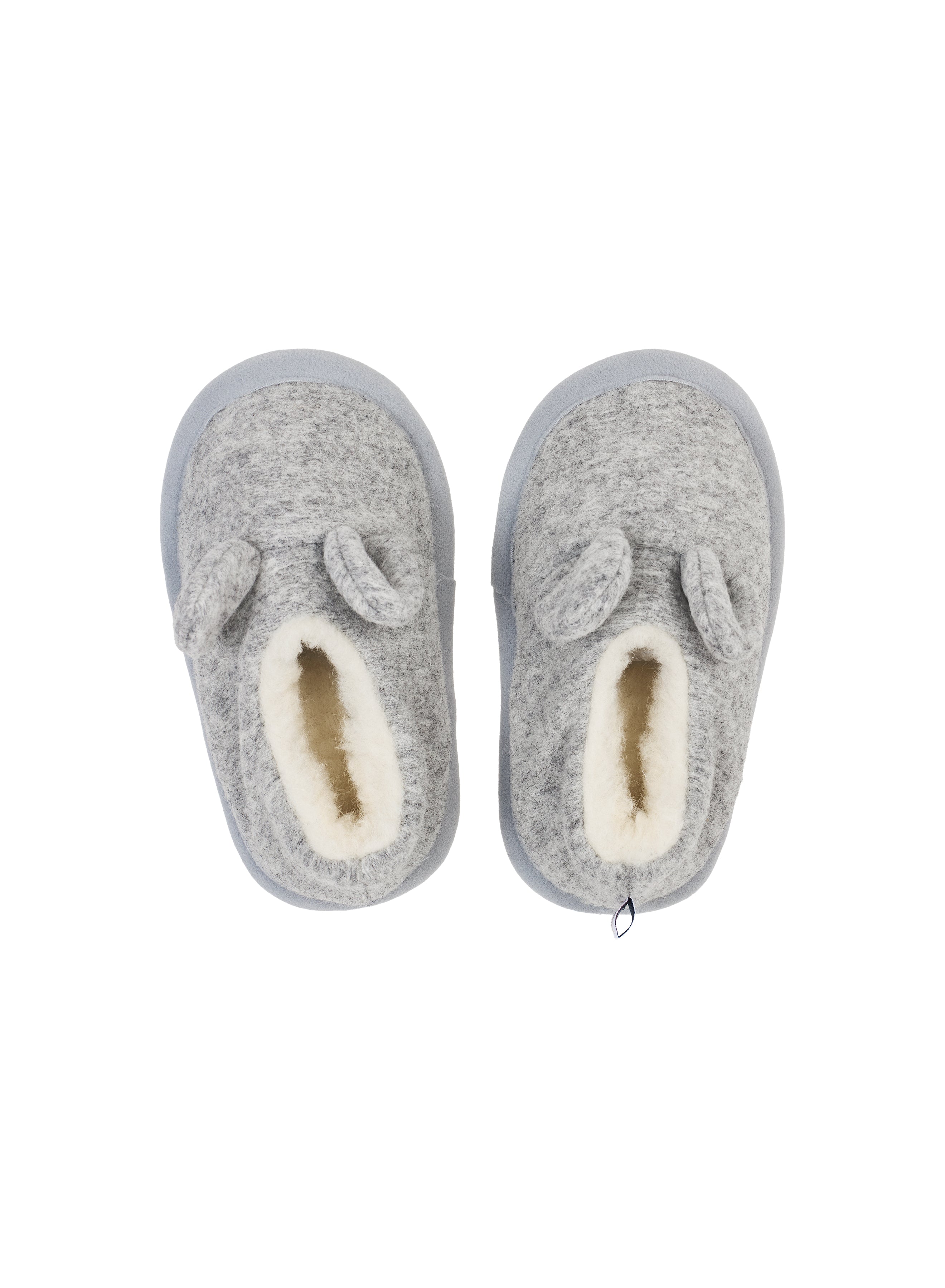 Chaussons 100% laine mérinos enfant Moss gris clair-9
