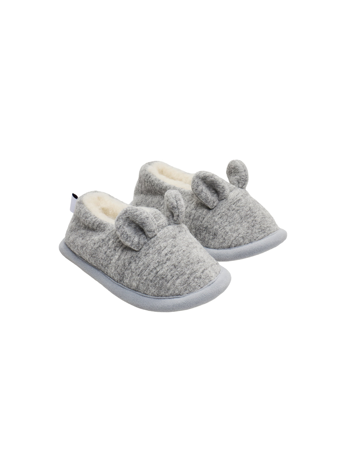 Chaussons 100% laine mérinos enfant Moss gris clair-3
