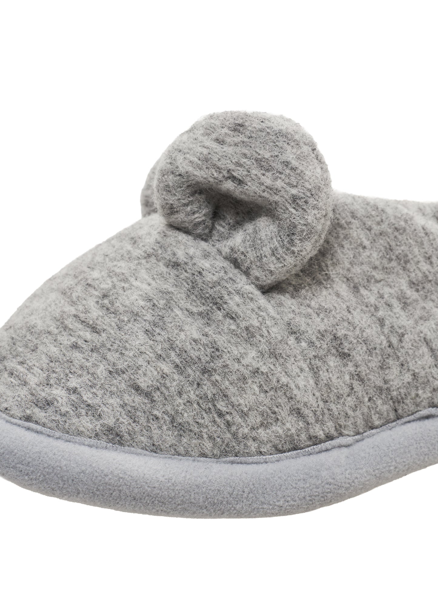 Chaussons 100% laine mérinos enfant gris clair
