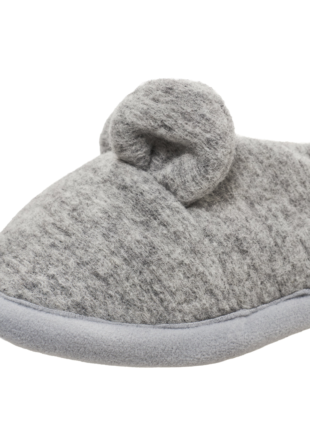 Chaussons 100% laine mérinos enfant Moss gris clair-6