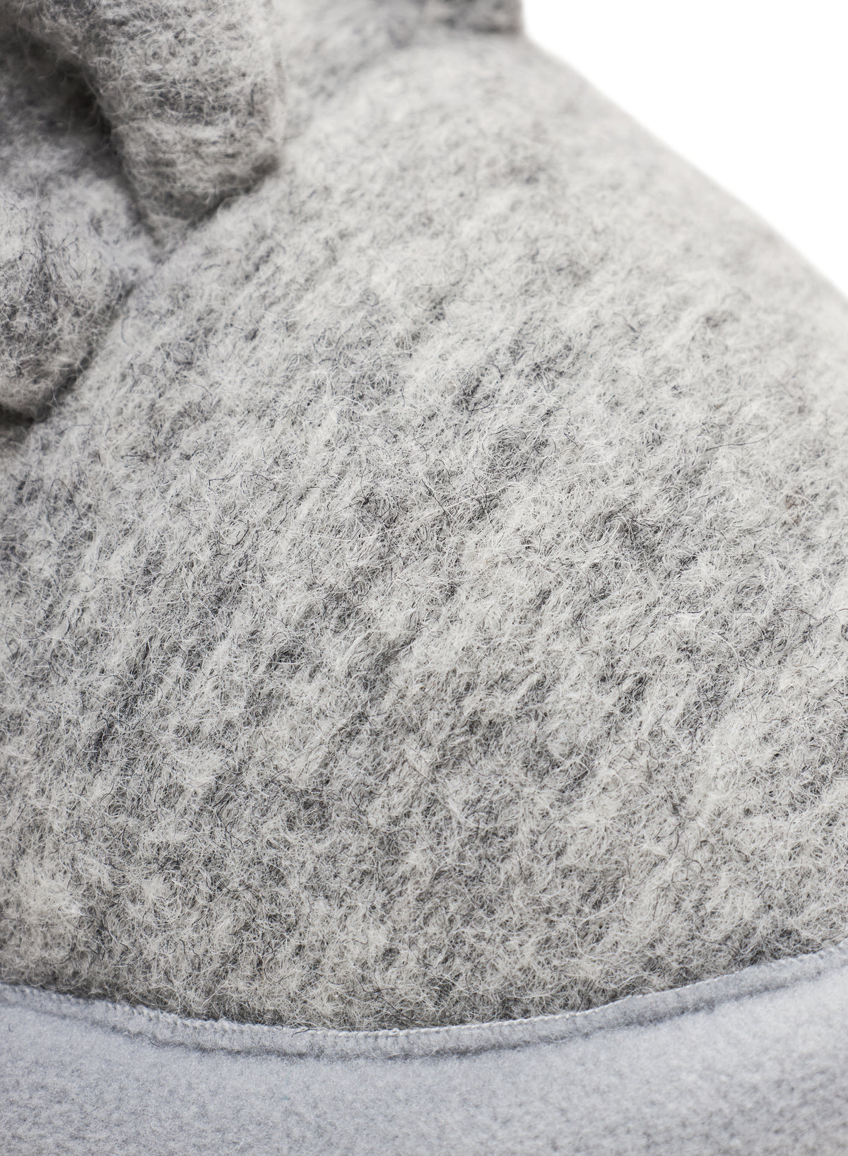 Chaussons 100% laine mérinos enfant gris clair