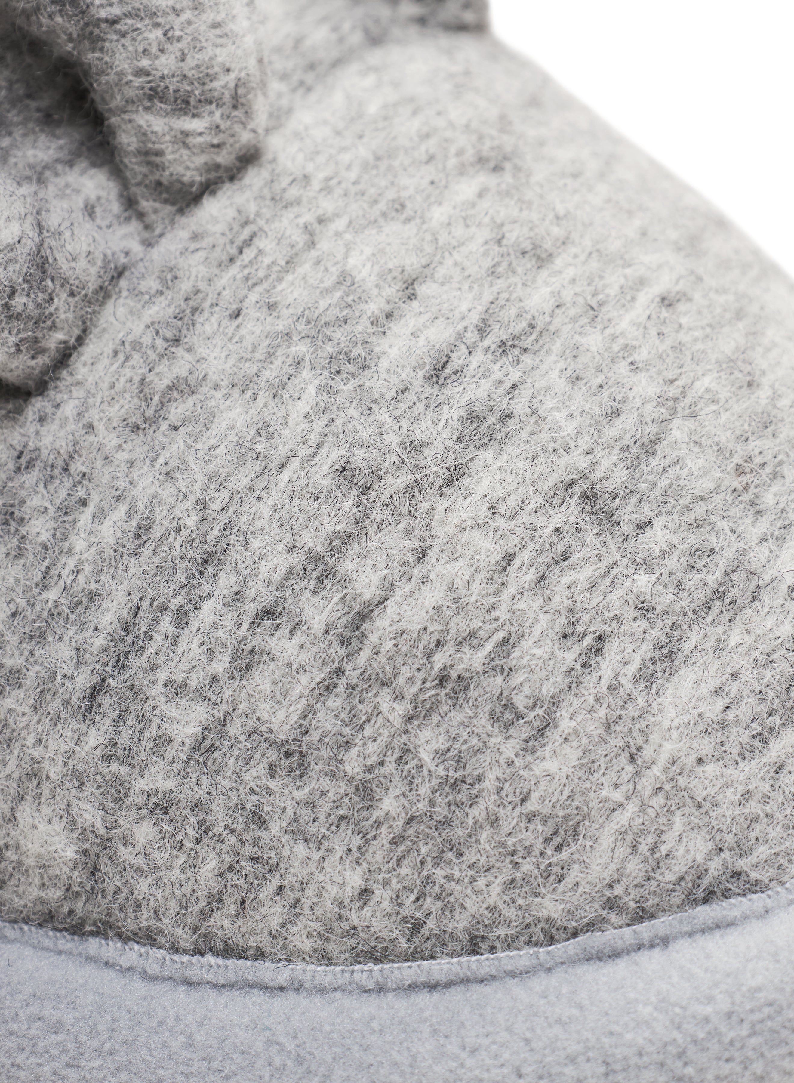 Chaussons 100% laine mérinos enfant Moss gris clair-8